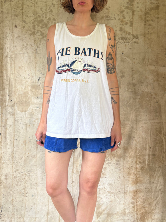 Vintage 90s The Baths Island Paradise Virgin Gorda BVI Tank Top