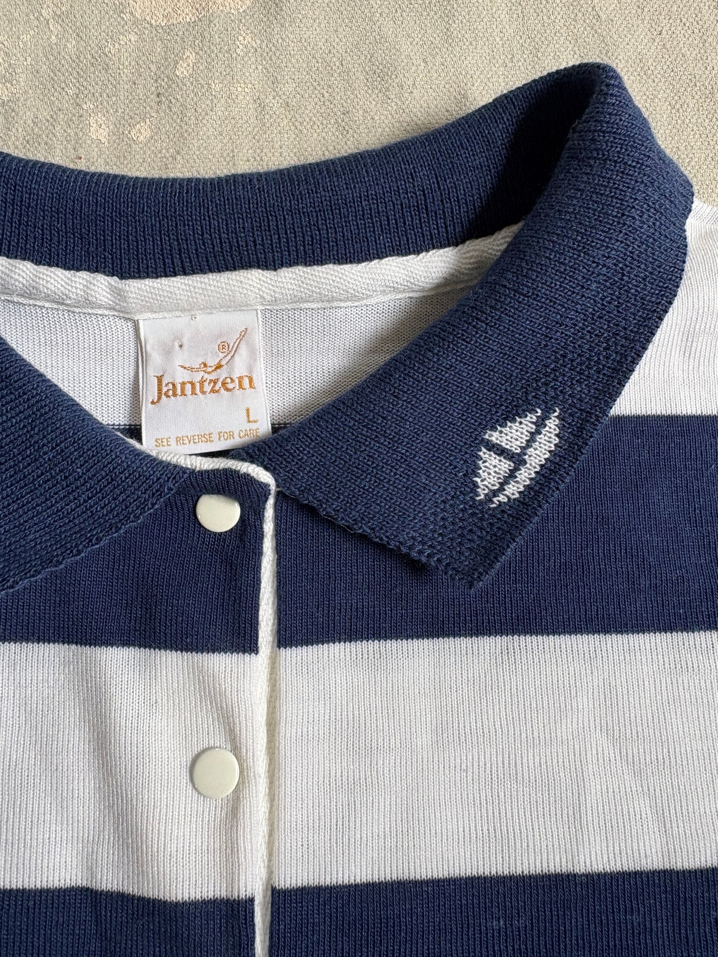 80s Jantzen Striped Sailboat Tee