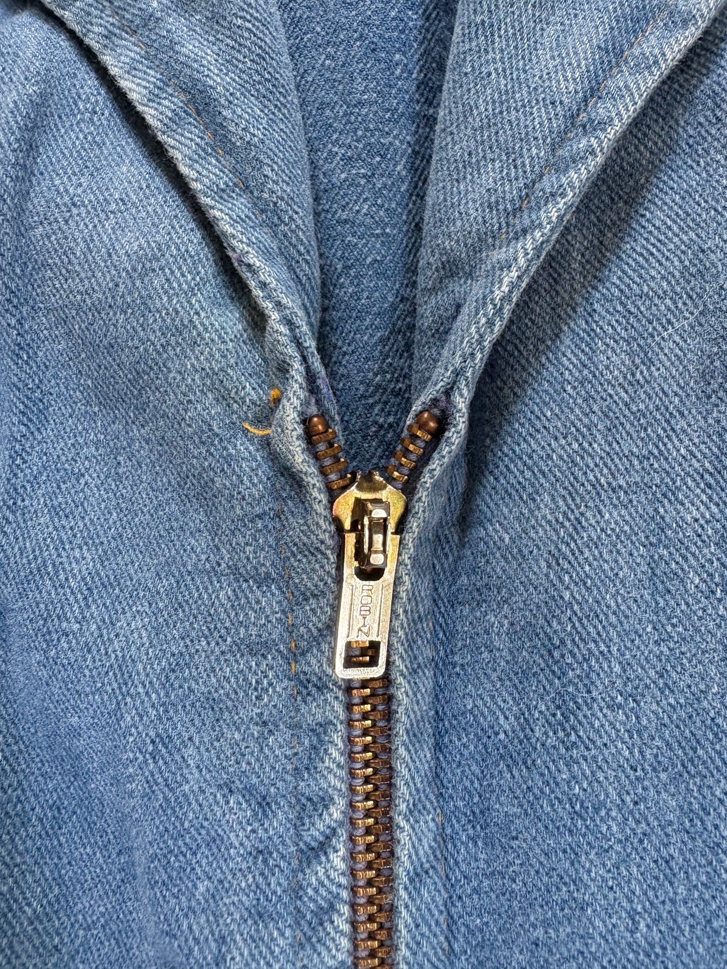 Vintage 70s Denim Jumpsuit Rainbow Detail