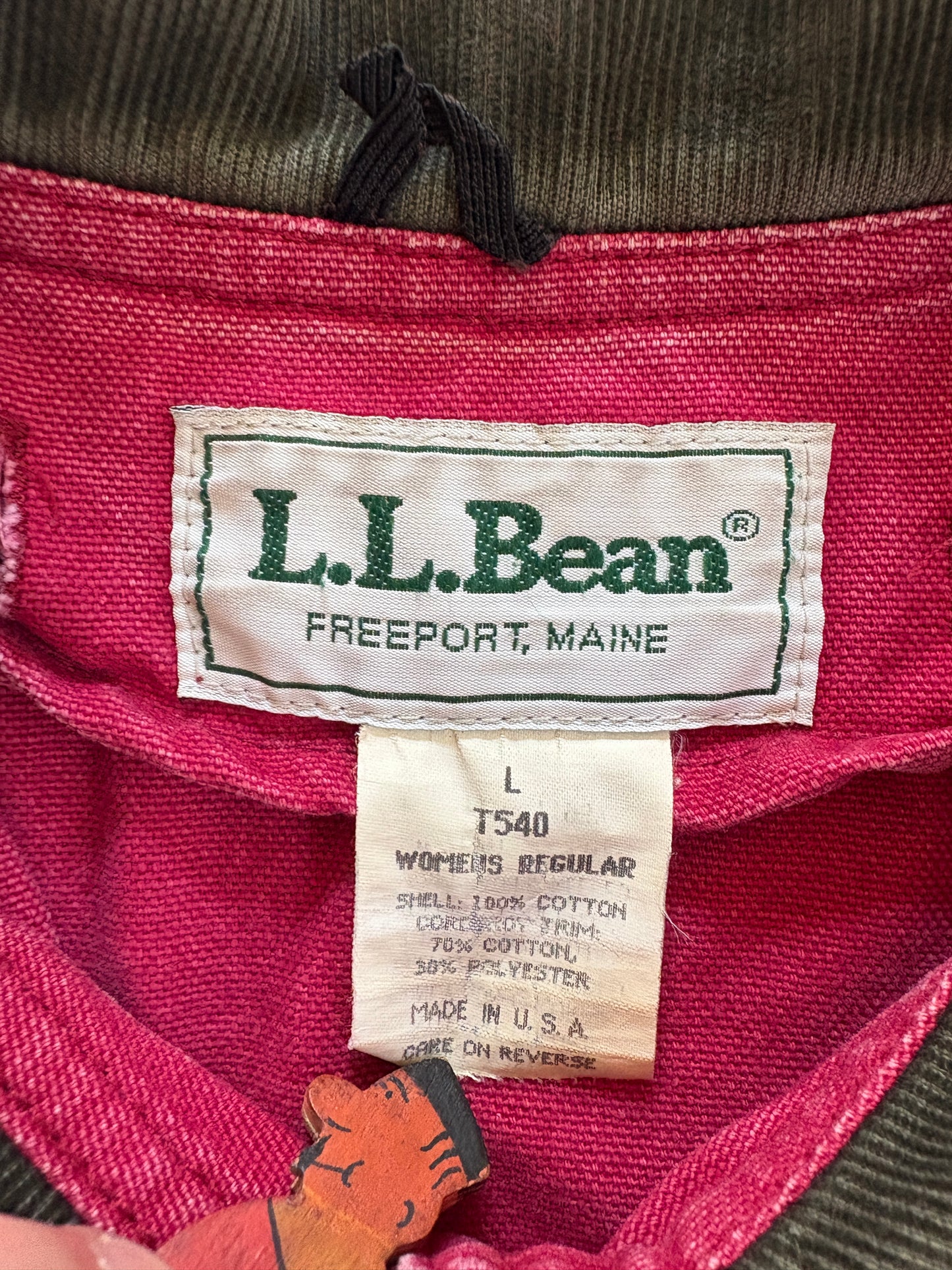 Vintage LL Bean Faded Magenta Barn Coat