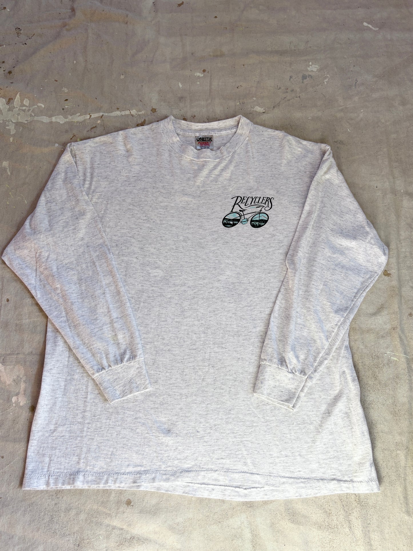 Vintage 90s Recyclers Bicycling Long Sleeve Tee