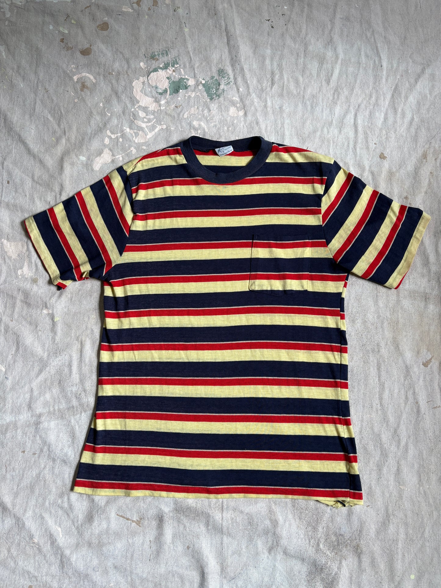 70s Striped Pocket Tee