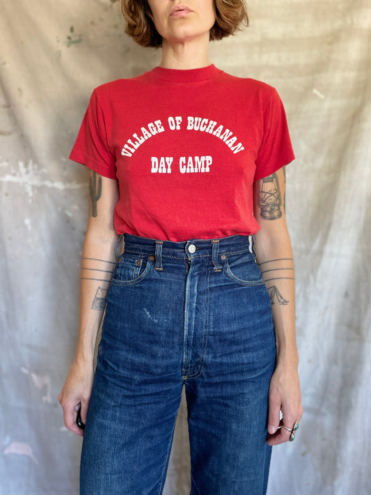 Vintage 80s Village Of Buchanan Day Camp Tee