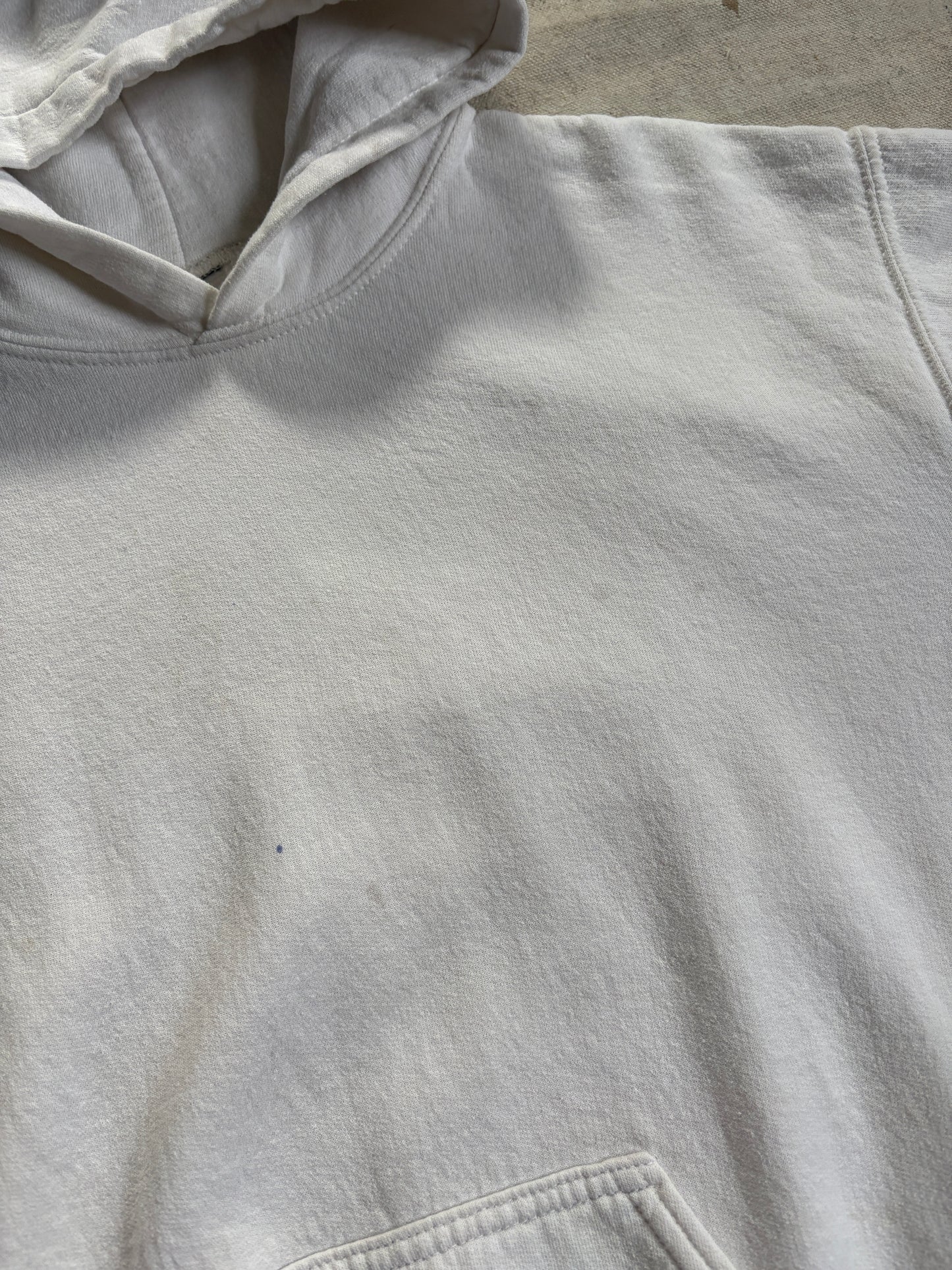 80s/90s Blank White Hoodie Sweatshirt