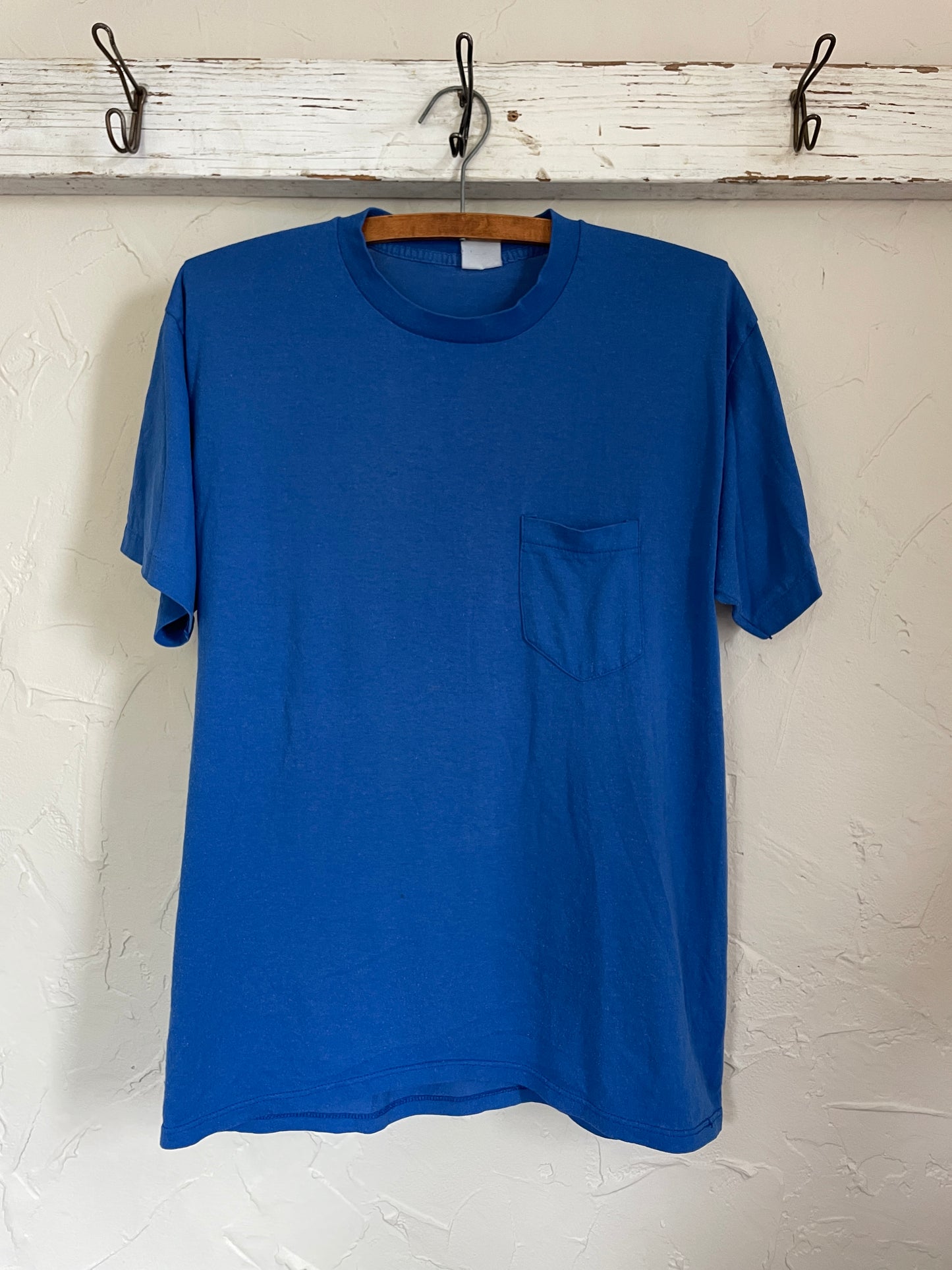 80s Blank Blue Pocket Tee