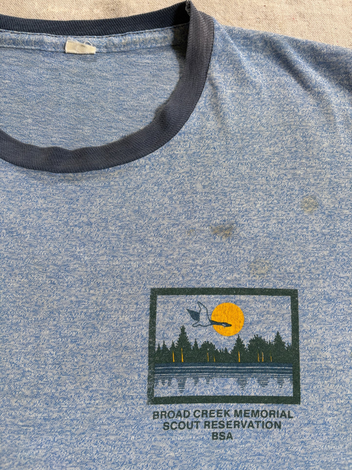 Vintage 80s Broad Creek Memorial Scout Reservation BSA Tee