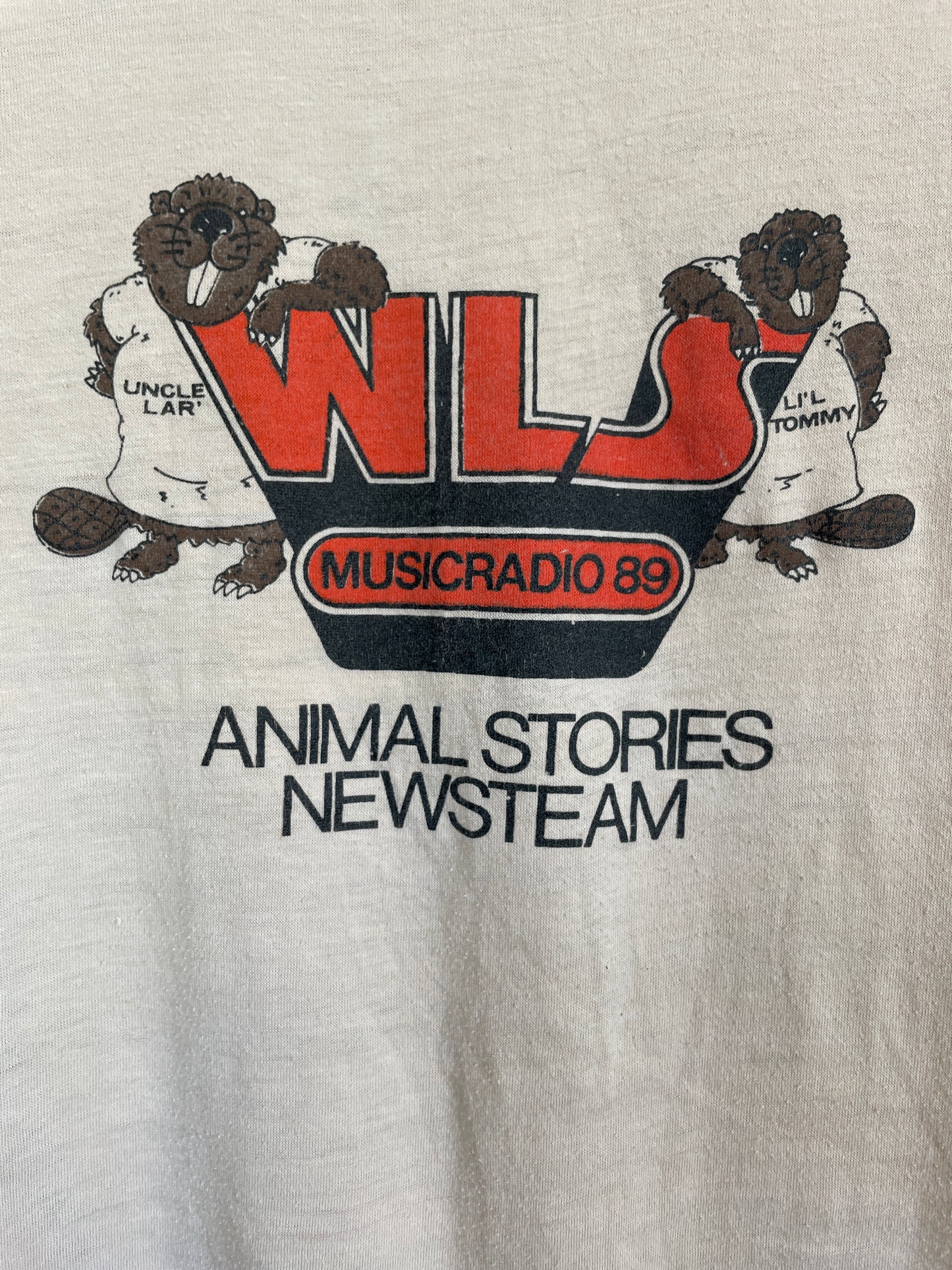 80s WLS Music Radio 89 Animal Stories Newsteam Tee