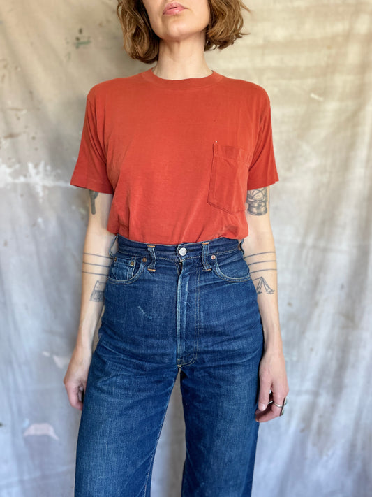 80s Blank Rust Pocket Tee