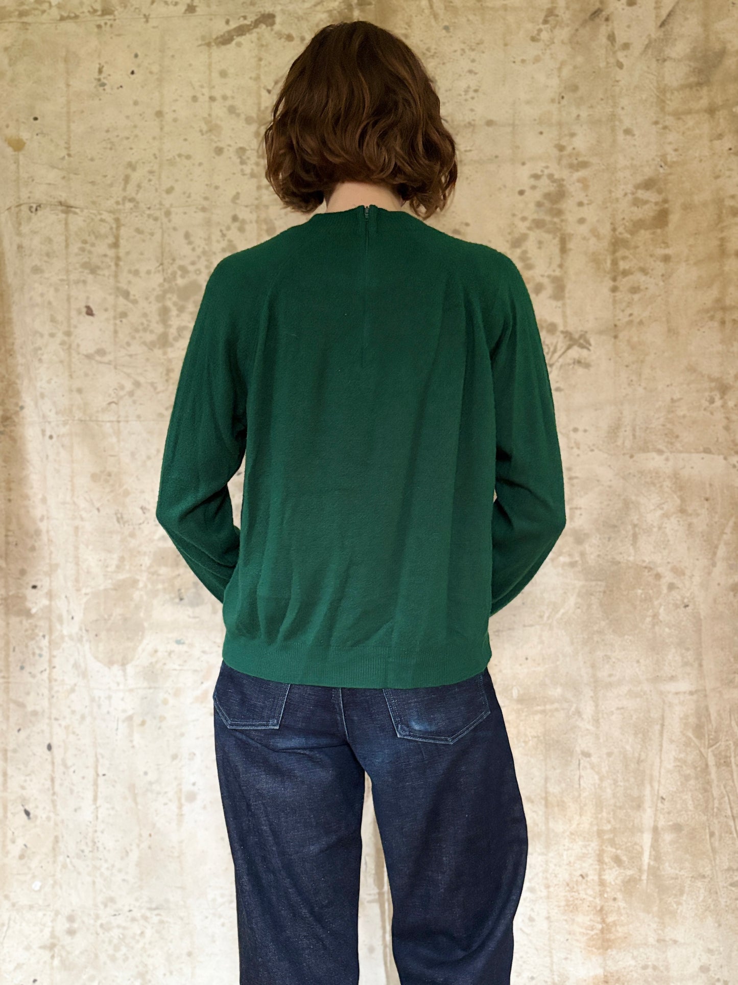 80s Evergreen Mock Neck Sweater