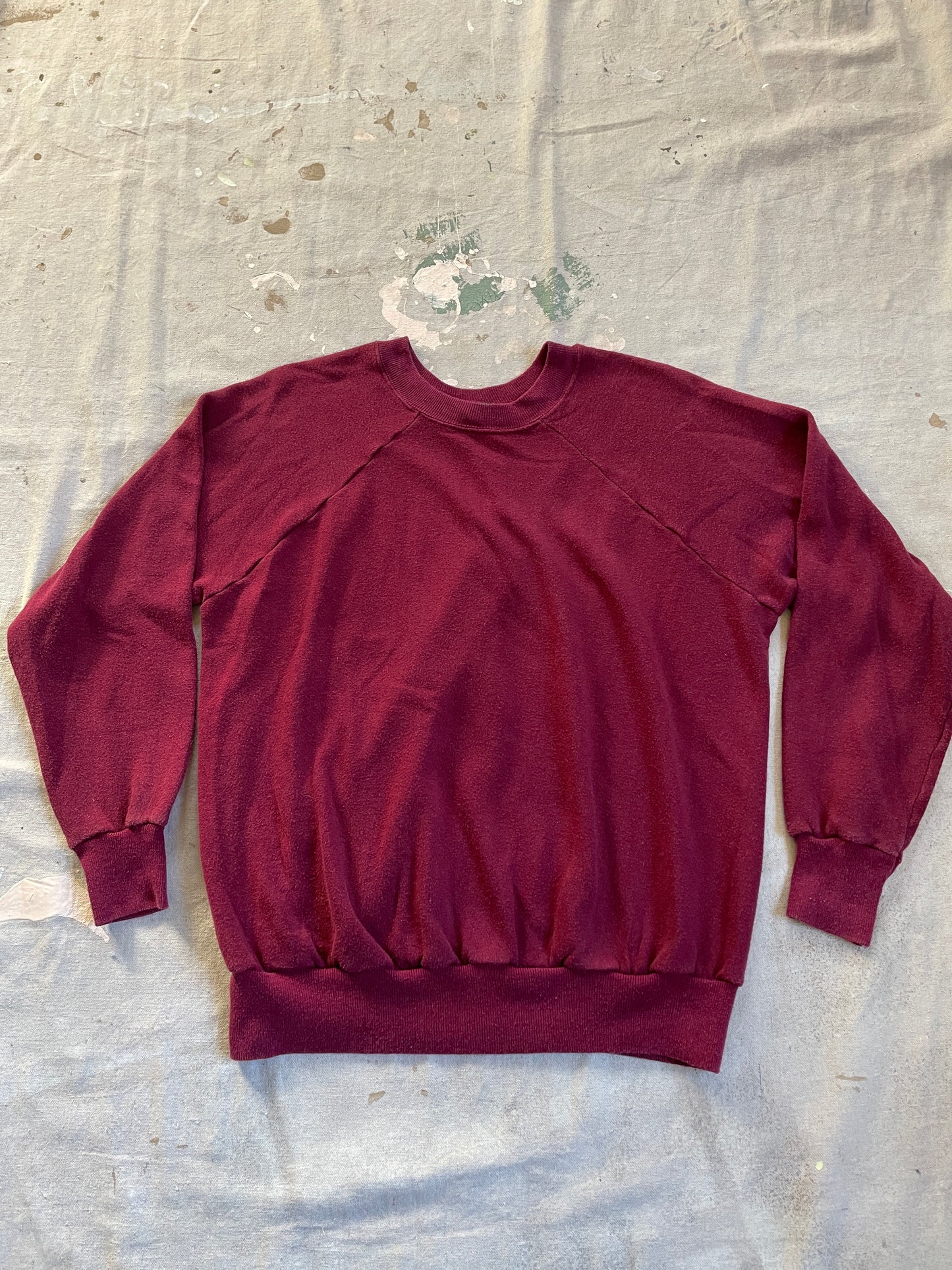 80s Blank Maroon Sweatshirt