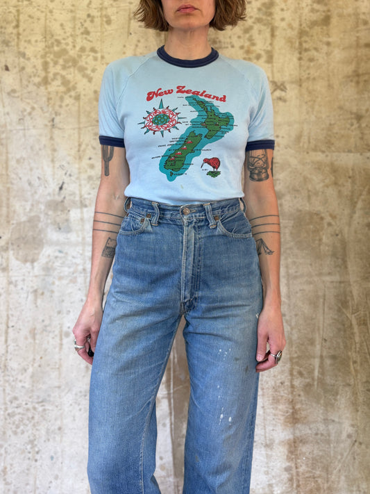 Vintage 80s New Zealand Ringer Tee