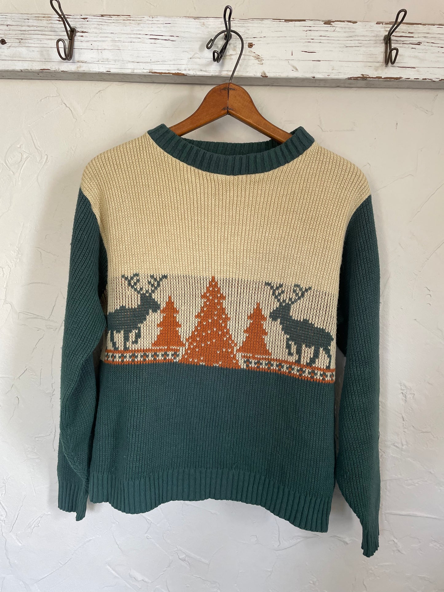 70s Holiday Deer Sweater