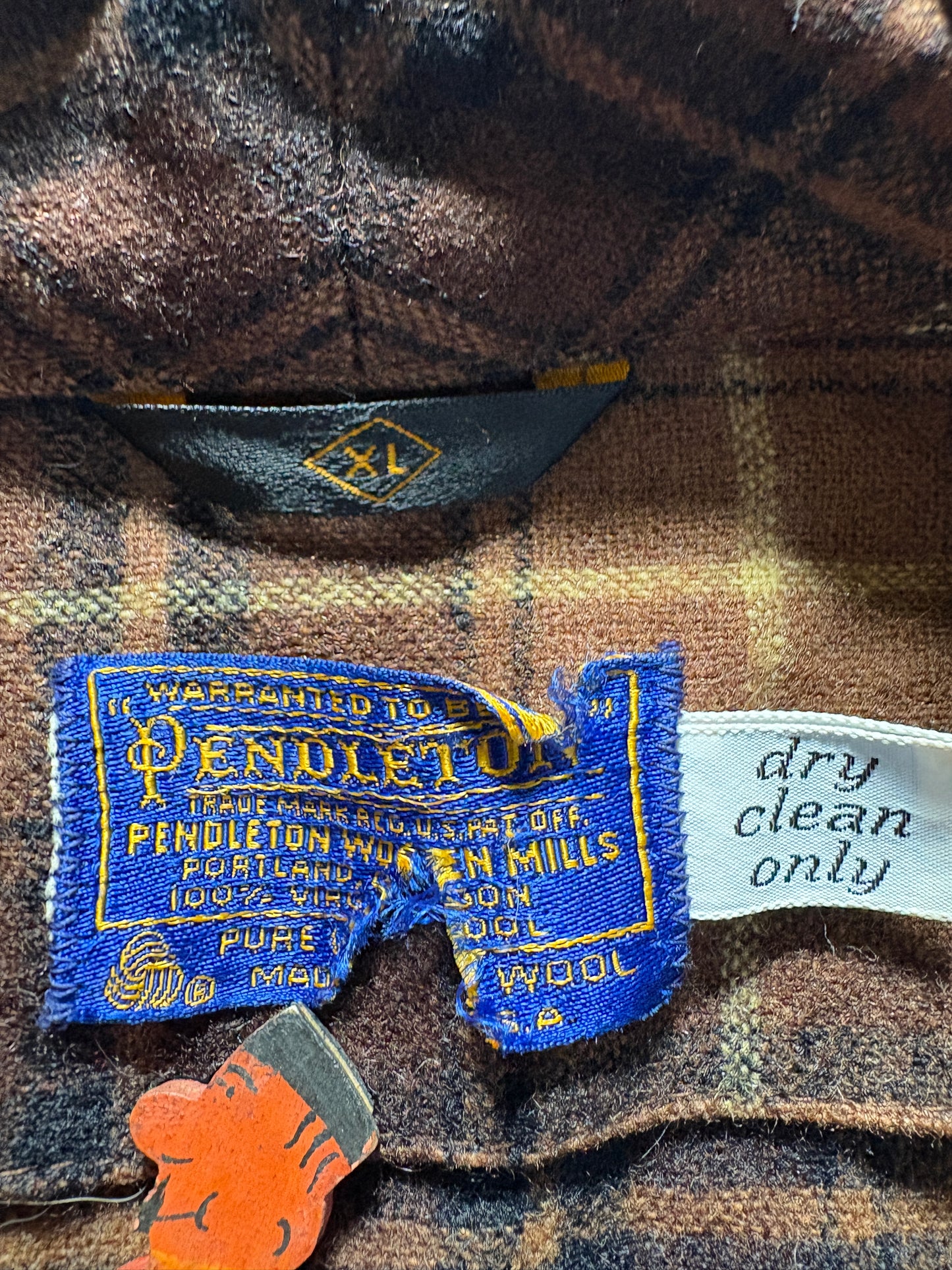 60s/70s Pendleton Brown Plaid Robe