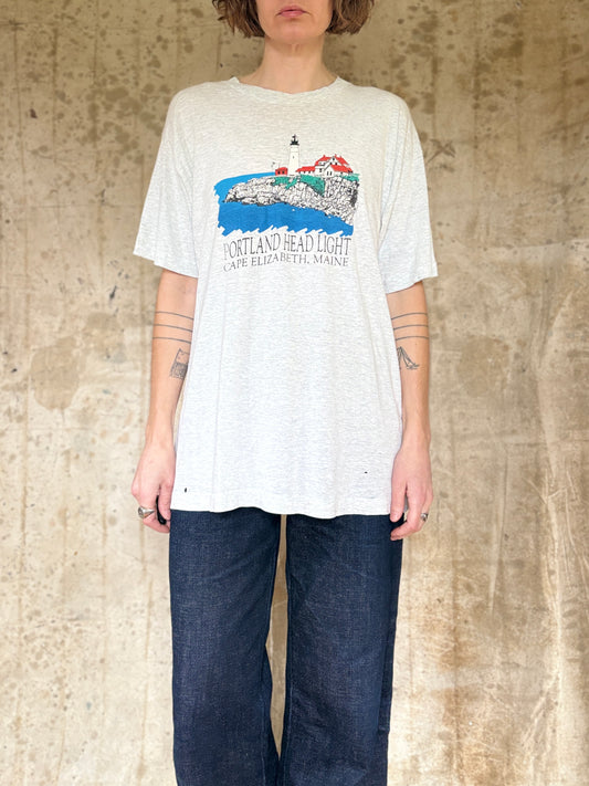80s/90s Portland Head Light Cape Elizabeth Maine Tee