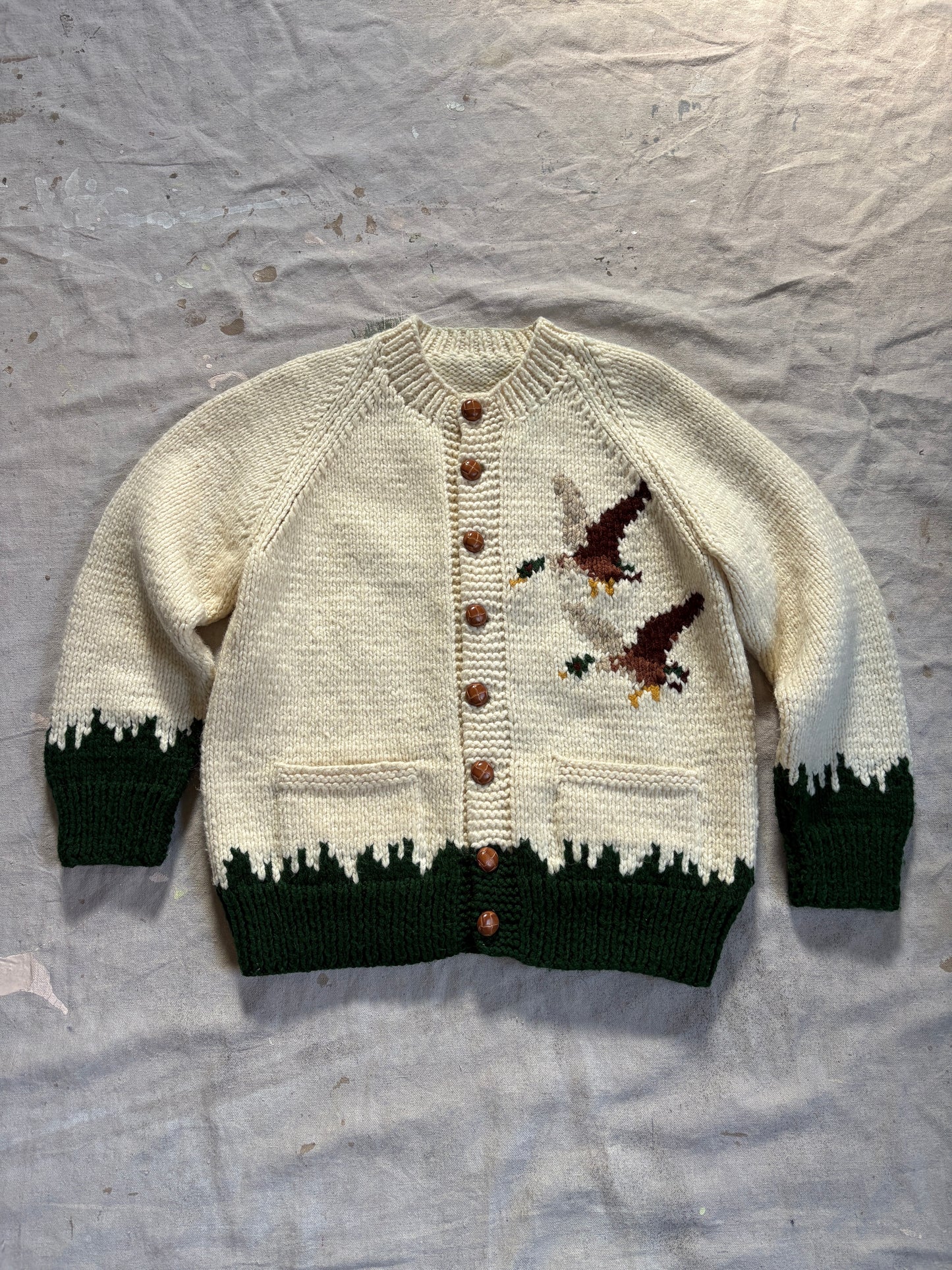 70s Hand Knit Mary Maxim “Mallard” Sweater