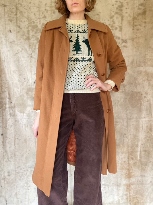 70s Wool Camel Coat