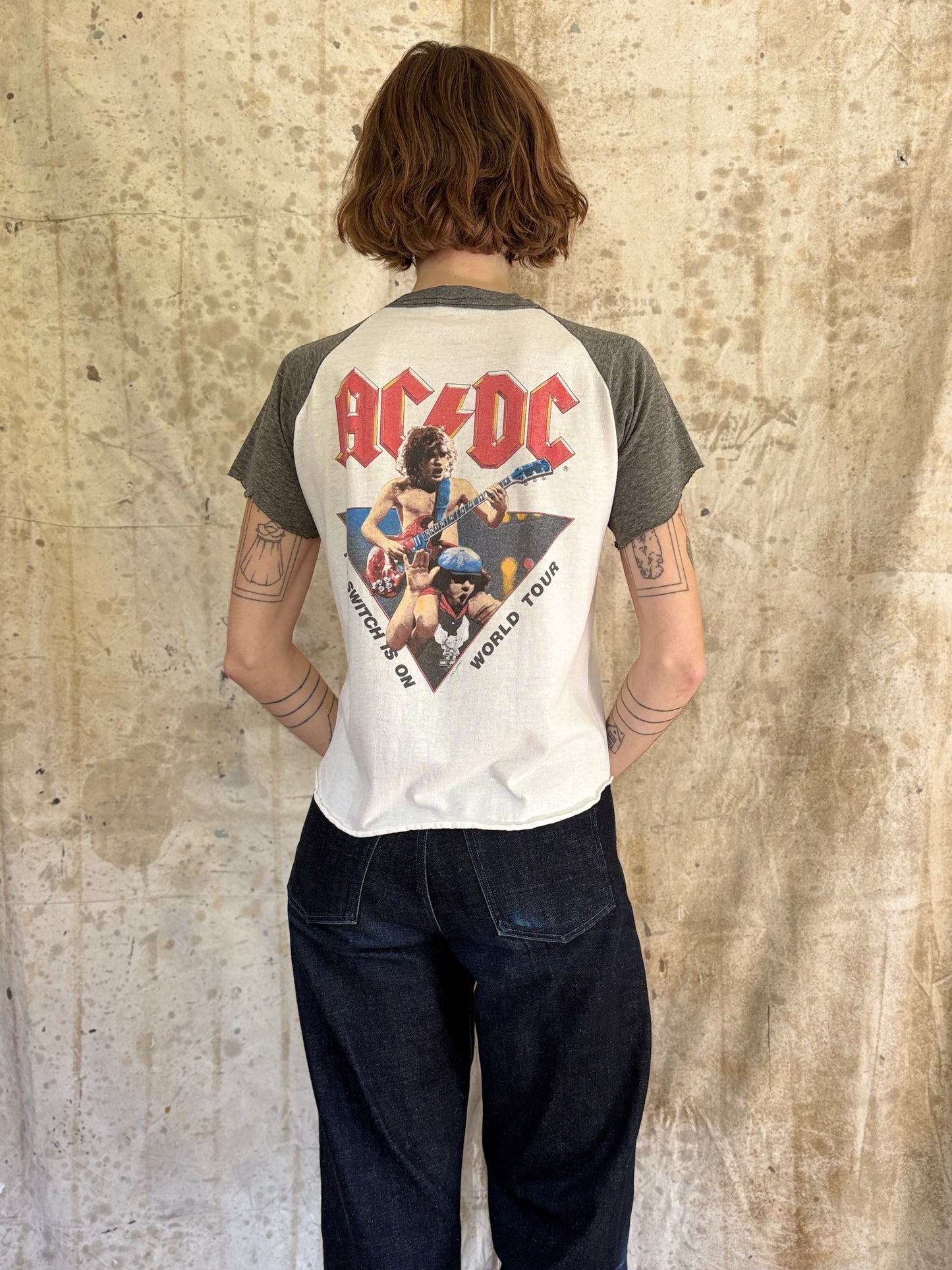 Vintage 80s AC/DC Flick Of The Switch World Tour Tee