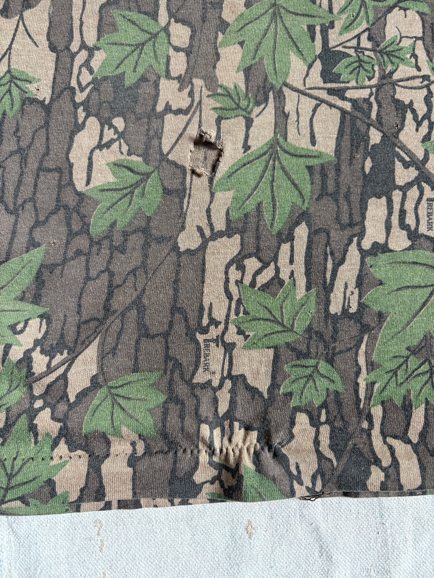 Vintage 80s/90s Trebark Camo Long Sleeve Pocket Tee