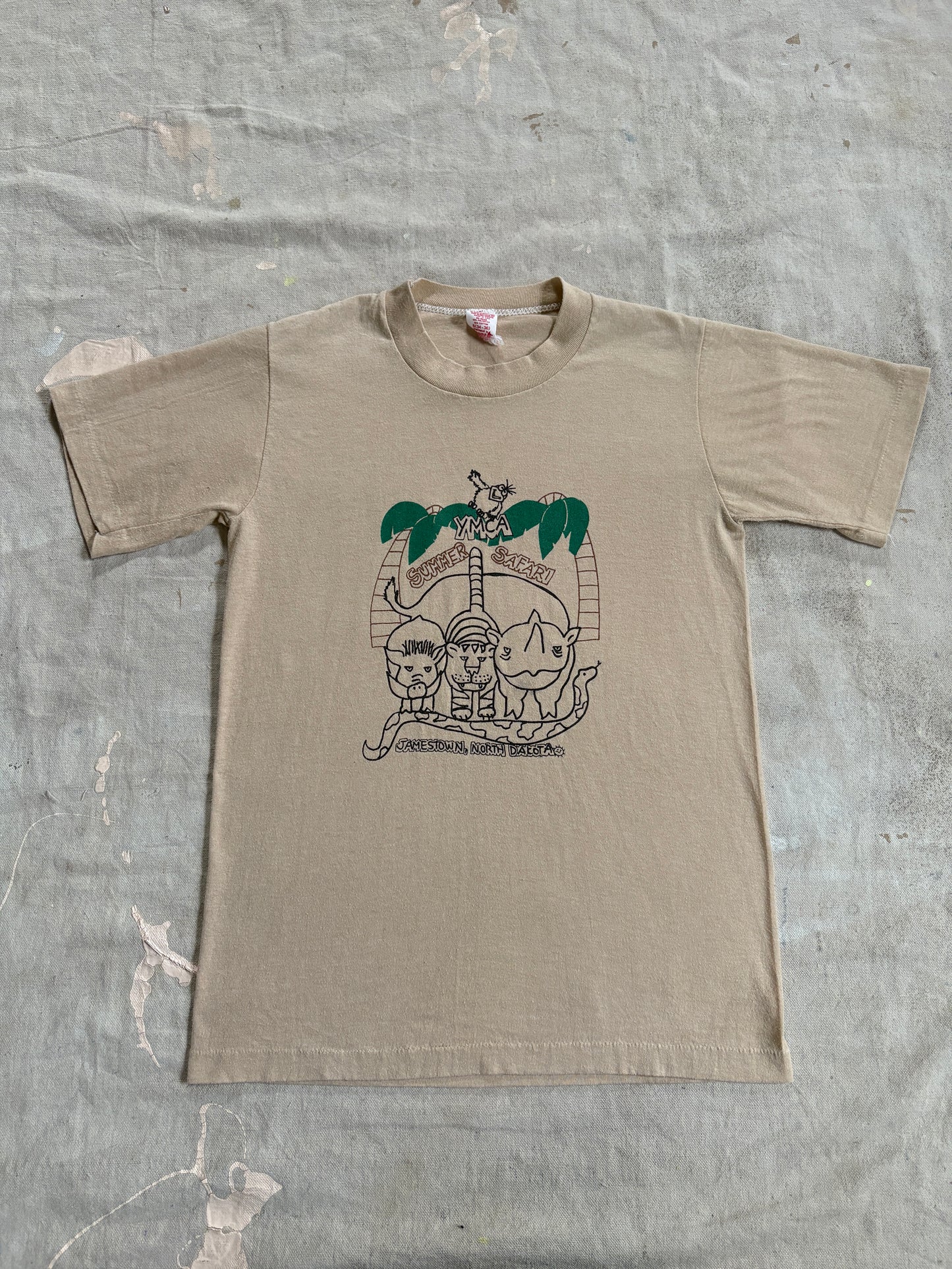 Vintage 80s YMCA Jamestown North Dakota Summer Safari Tee