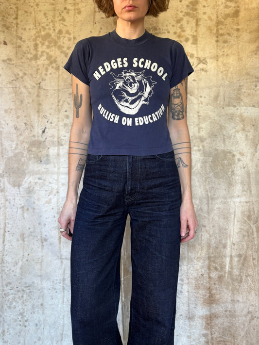80s Hedges School Bullish On Education Tee