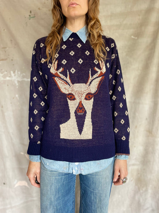 70s Does 40s Deer Sweater