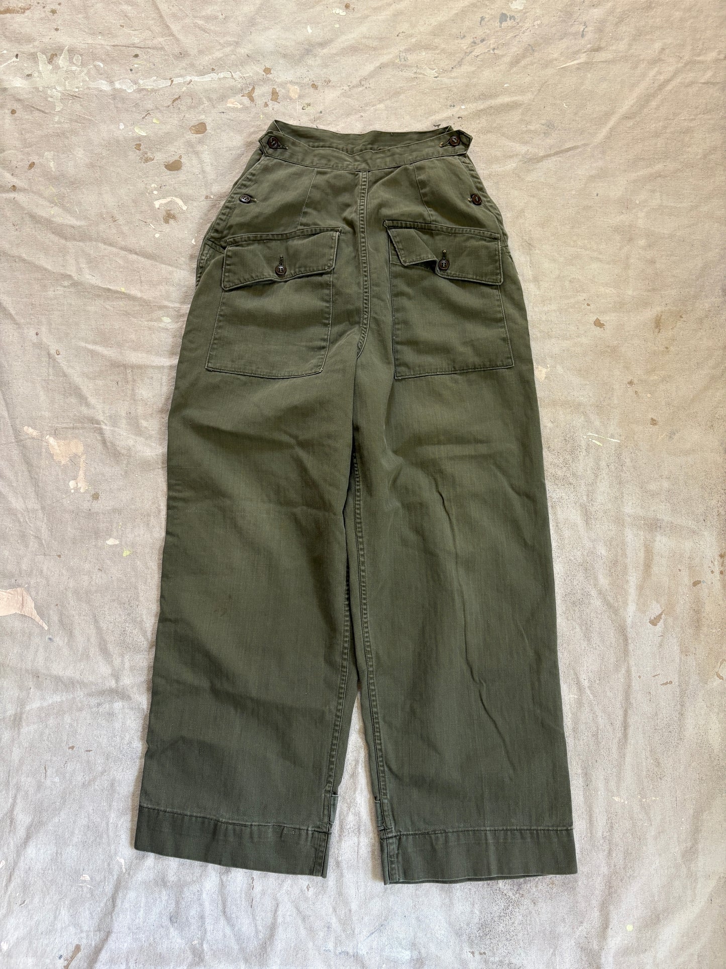 40s WWII WAC HBT Front Pocket Trousers