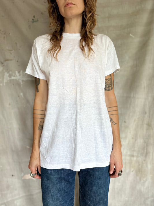 70s Deadstock Hanes Blank White Tee