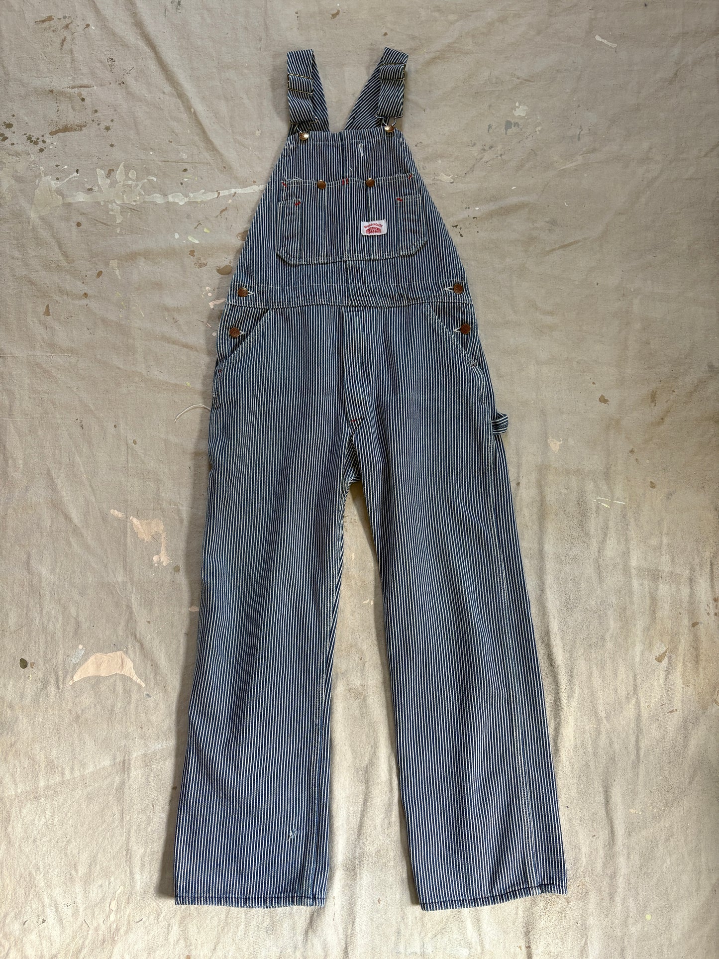 80s/90s Roundhouse Hickory Stripe Overalls
