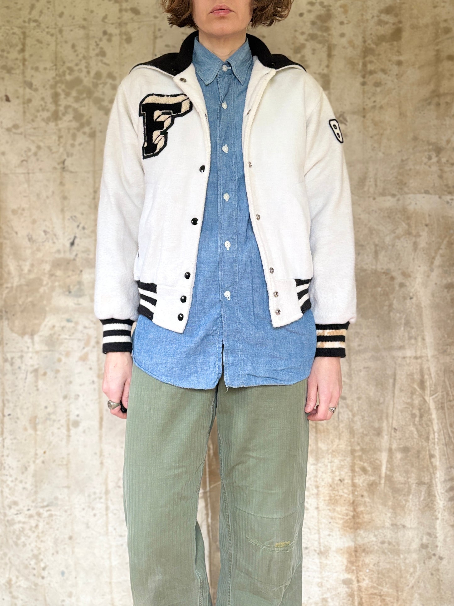 80s Cheerleader Wildcat Varsity Jacket