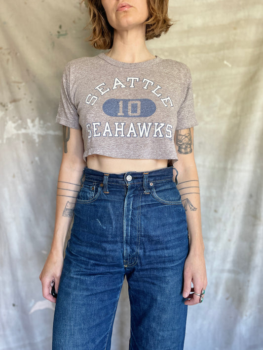 80s Seattle Seahawks Cropped Tee