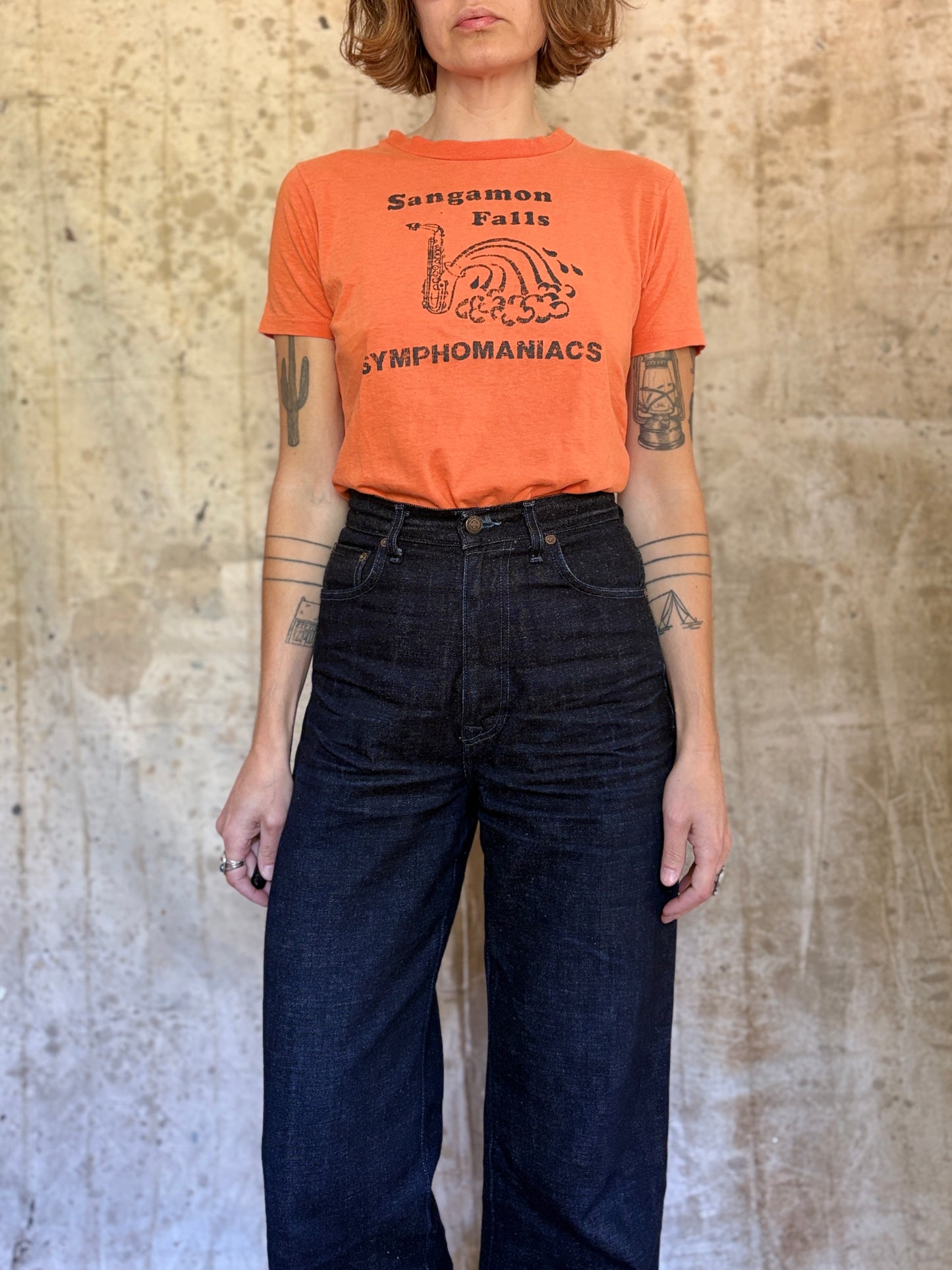 70s Champion Blue Bar Sangamon Falls Symphomaniacs Tee