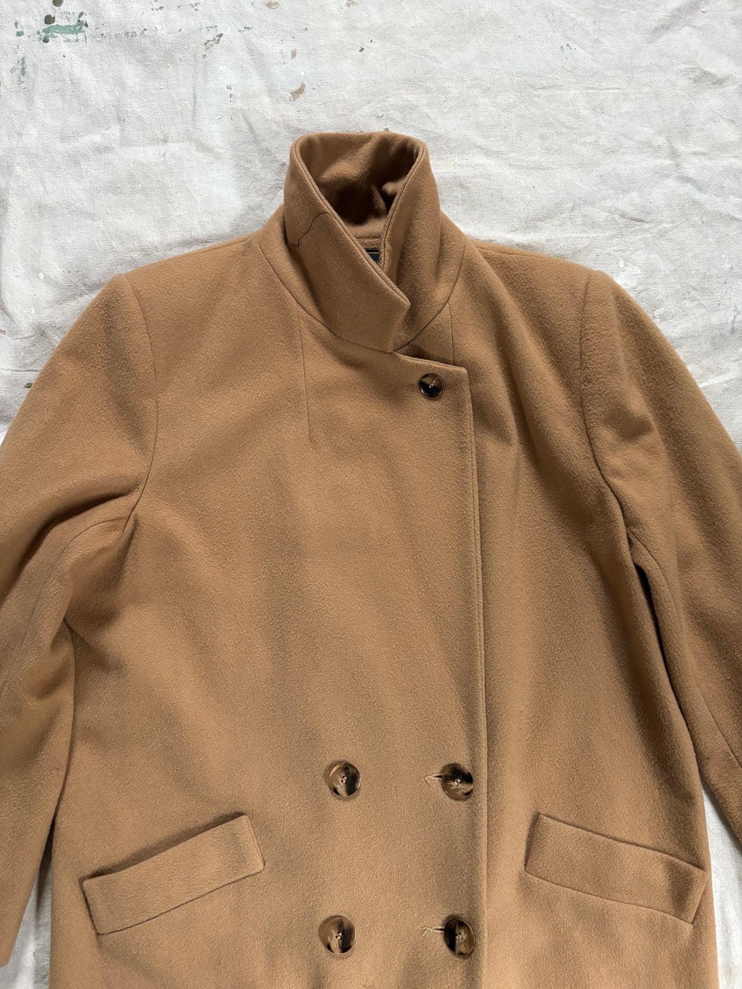 80s Kristen Blake Wool Camel Peacoat