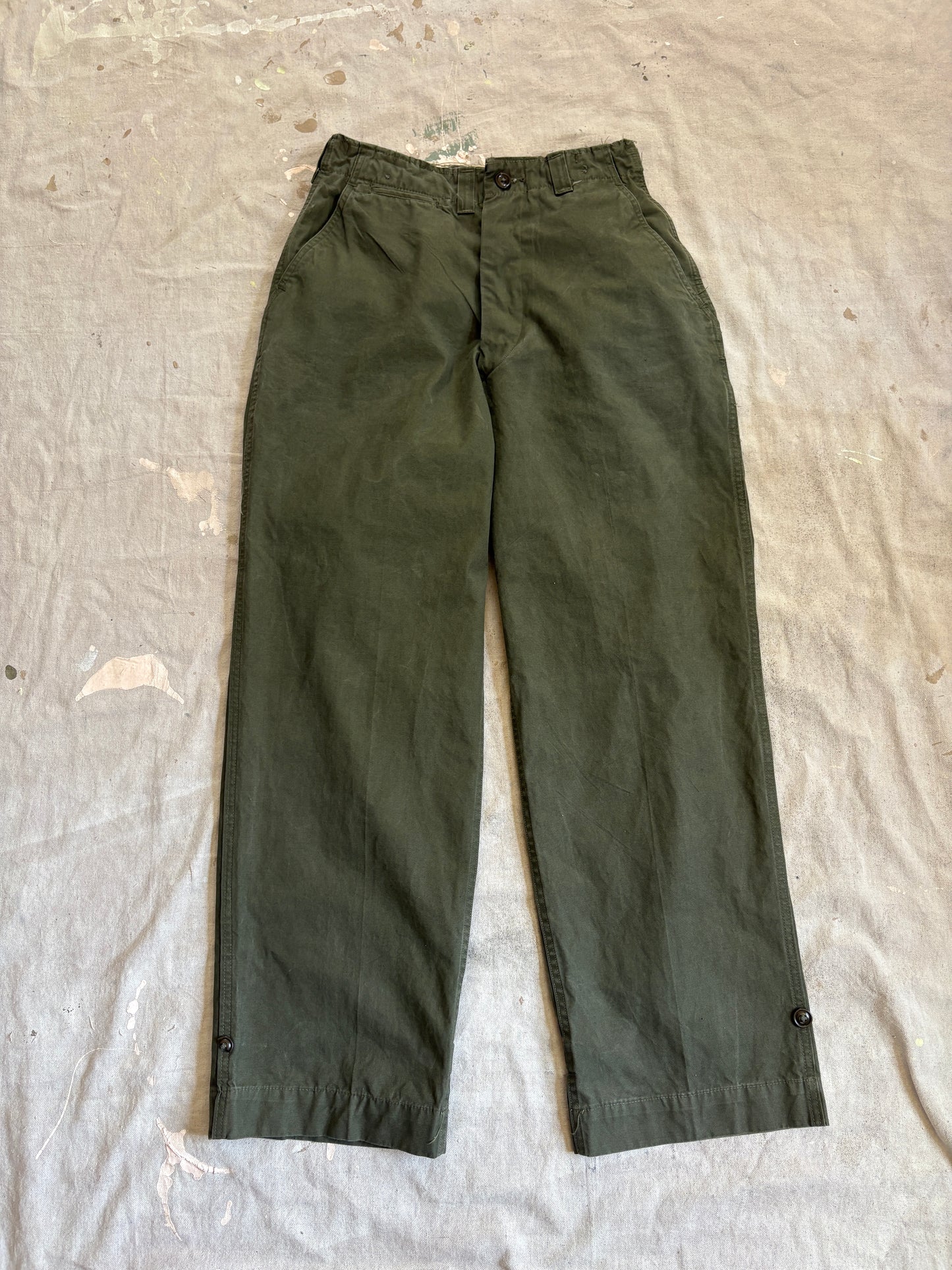 Vintage 50s US Military Cotton Field Trousers Pants