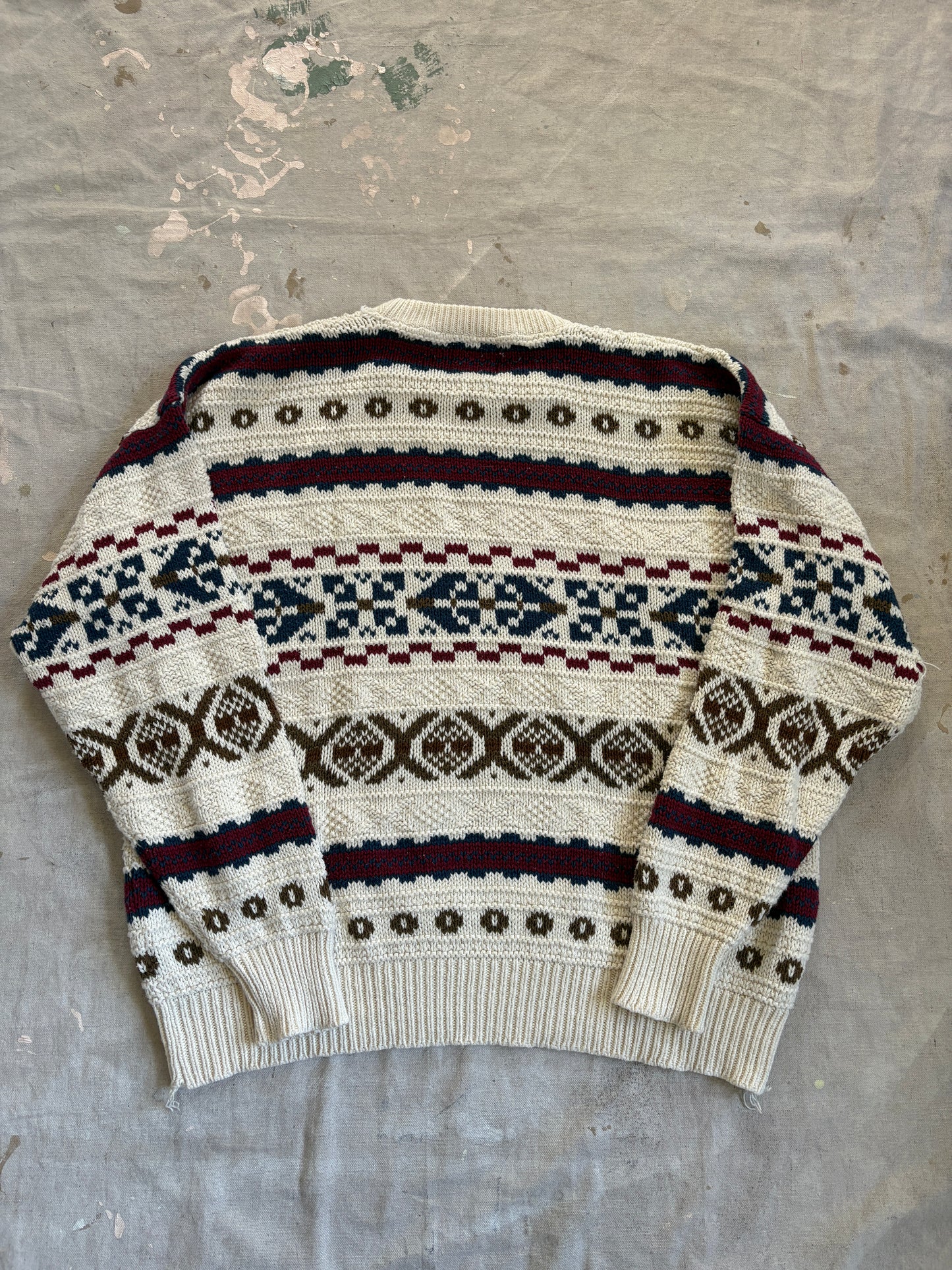 Vintage Geometric Knit Sweater