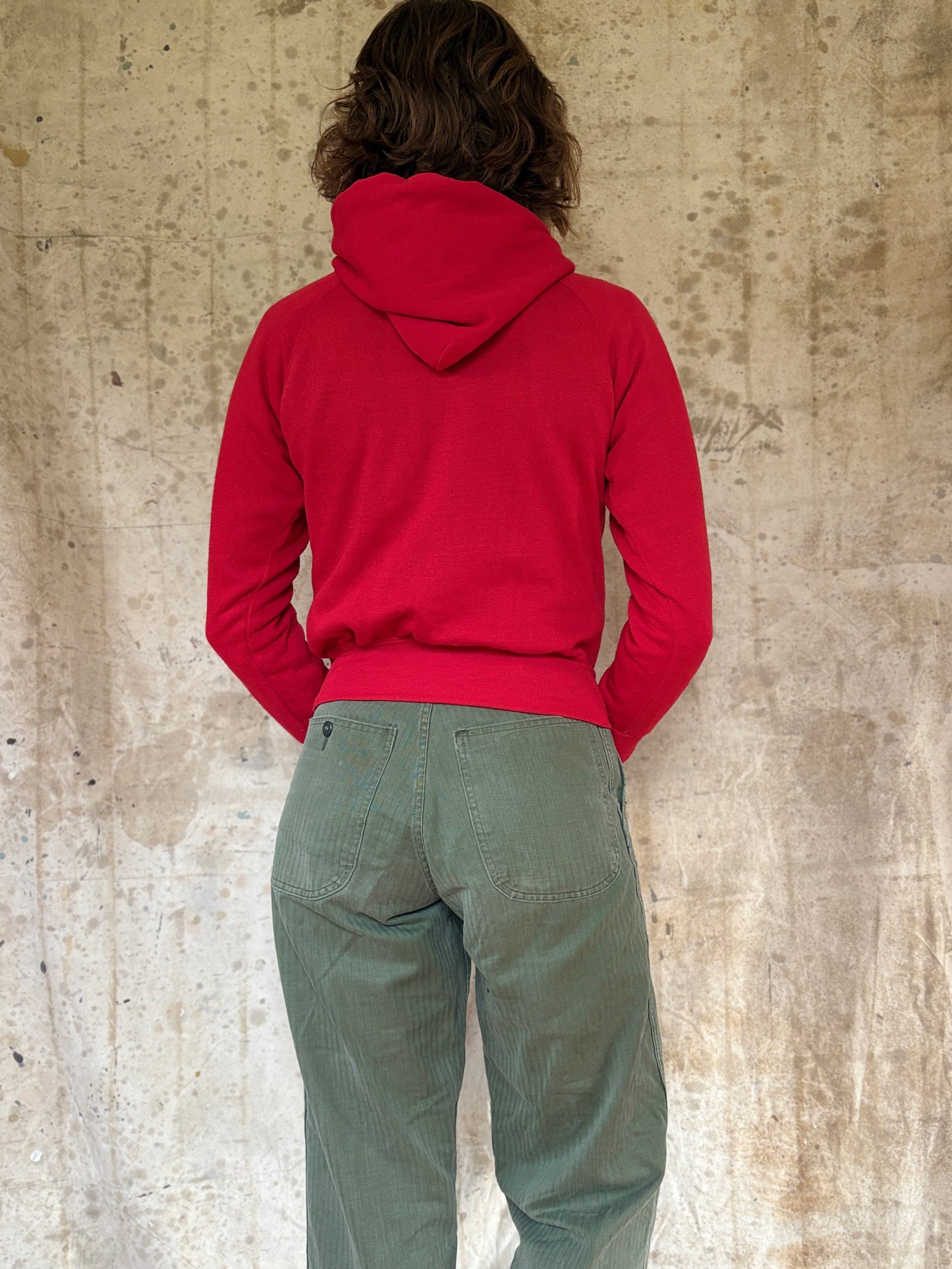 80s Blank Red Sweatshirt Hoodie