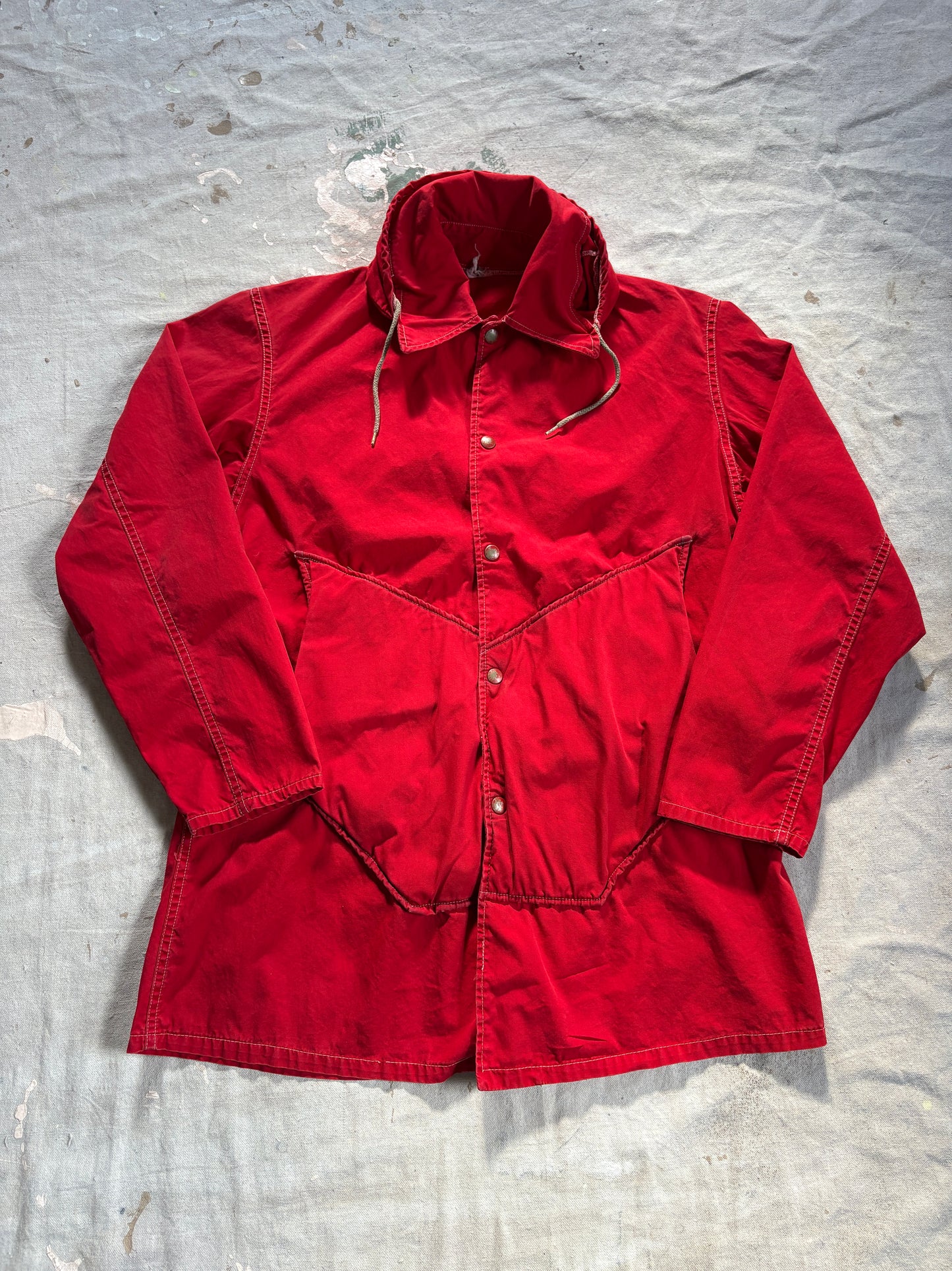 50s Red Hooded Coat