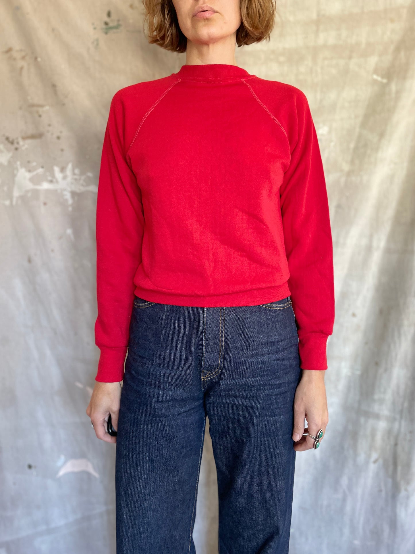 80s Blank Red Sweatshirt