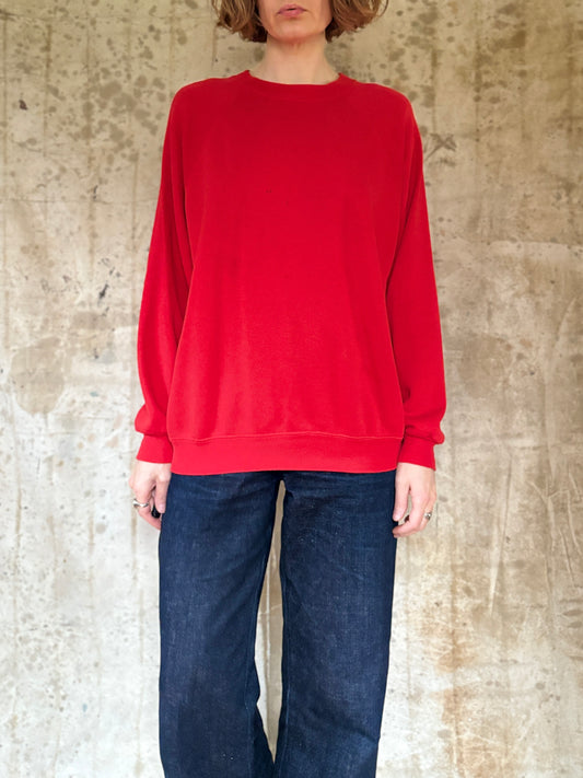 Vintage 80s Blank Red Sweatshirt