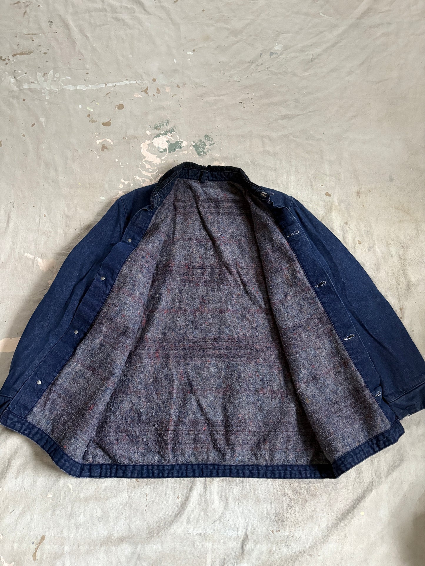 Vintage 70s/80s Blanket Lined Denim Chore Coat