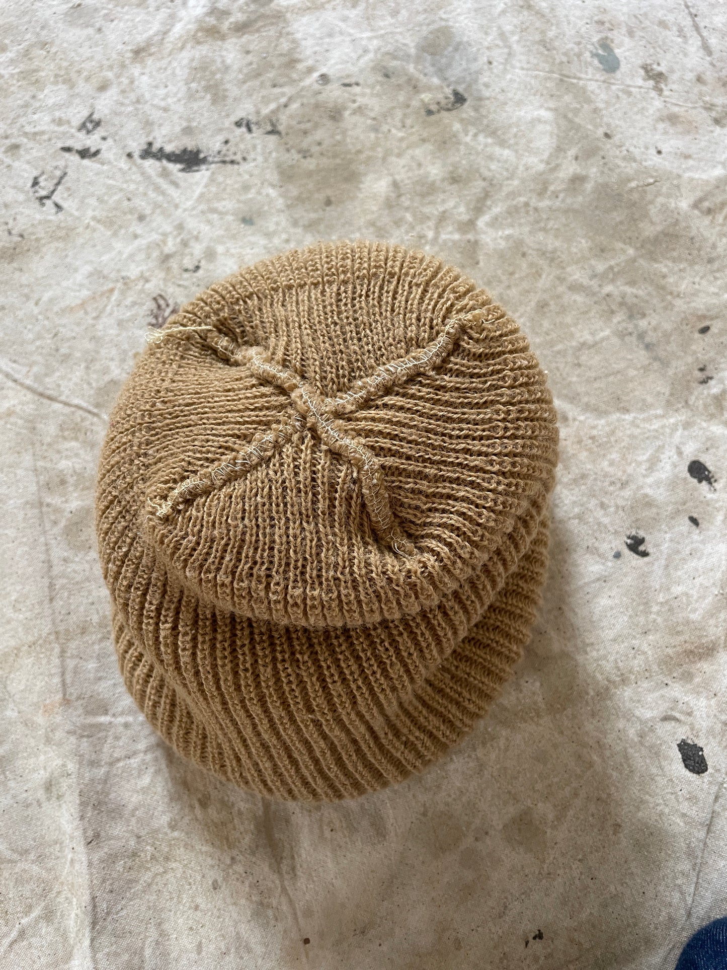 Chunky Knit Tan Beanie