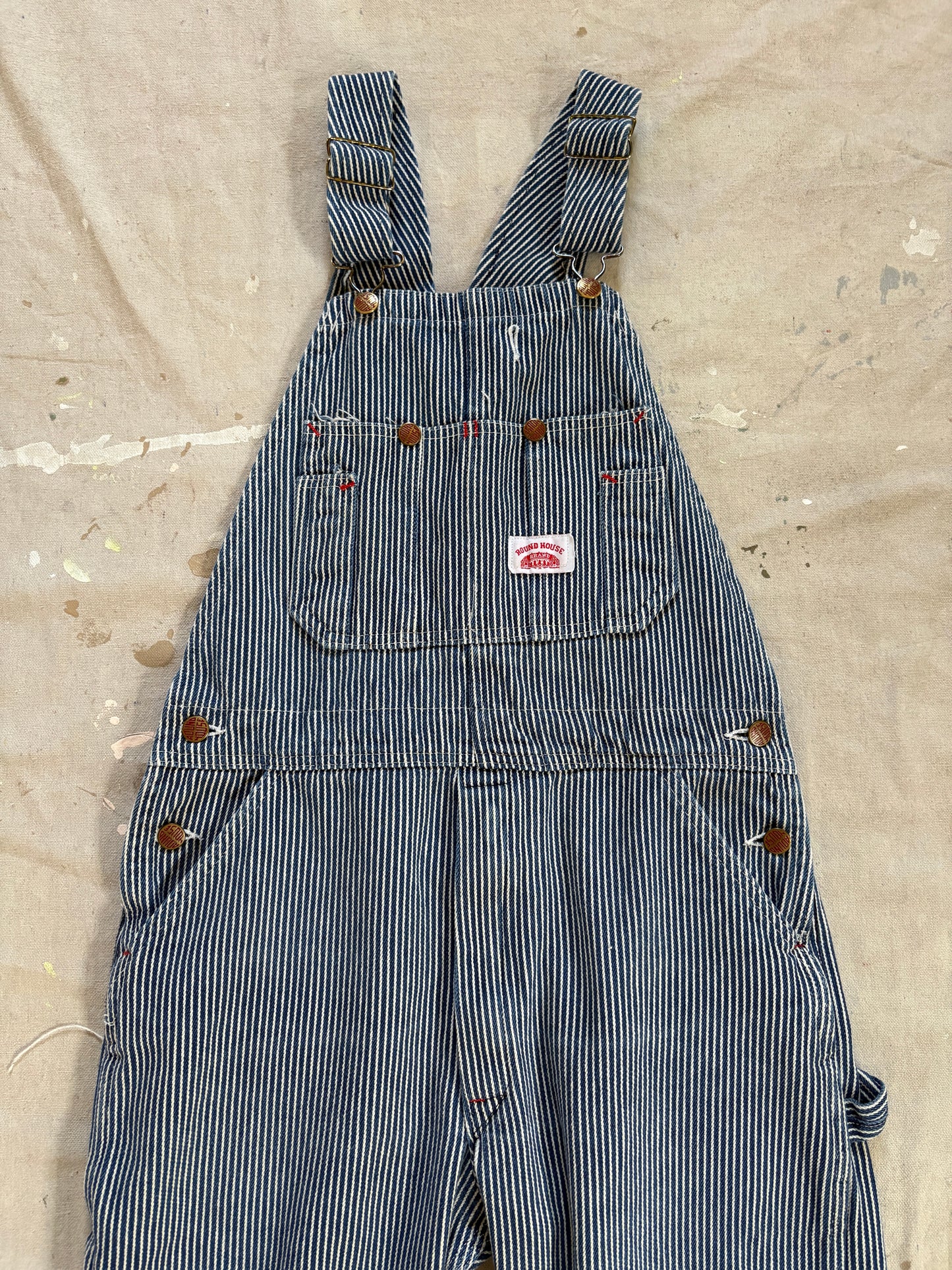 80s/90s Roundhouse Hickory Stripe Overalls
