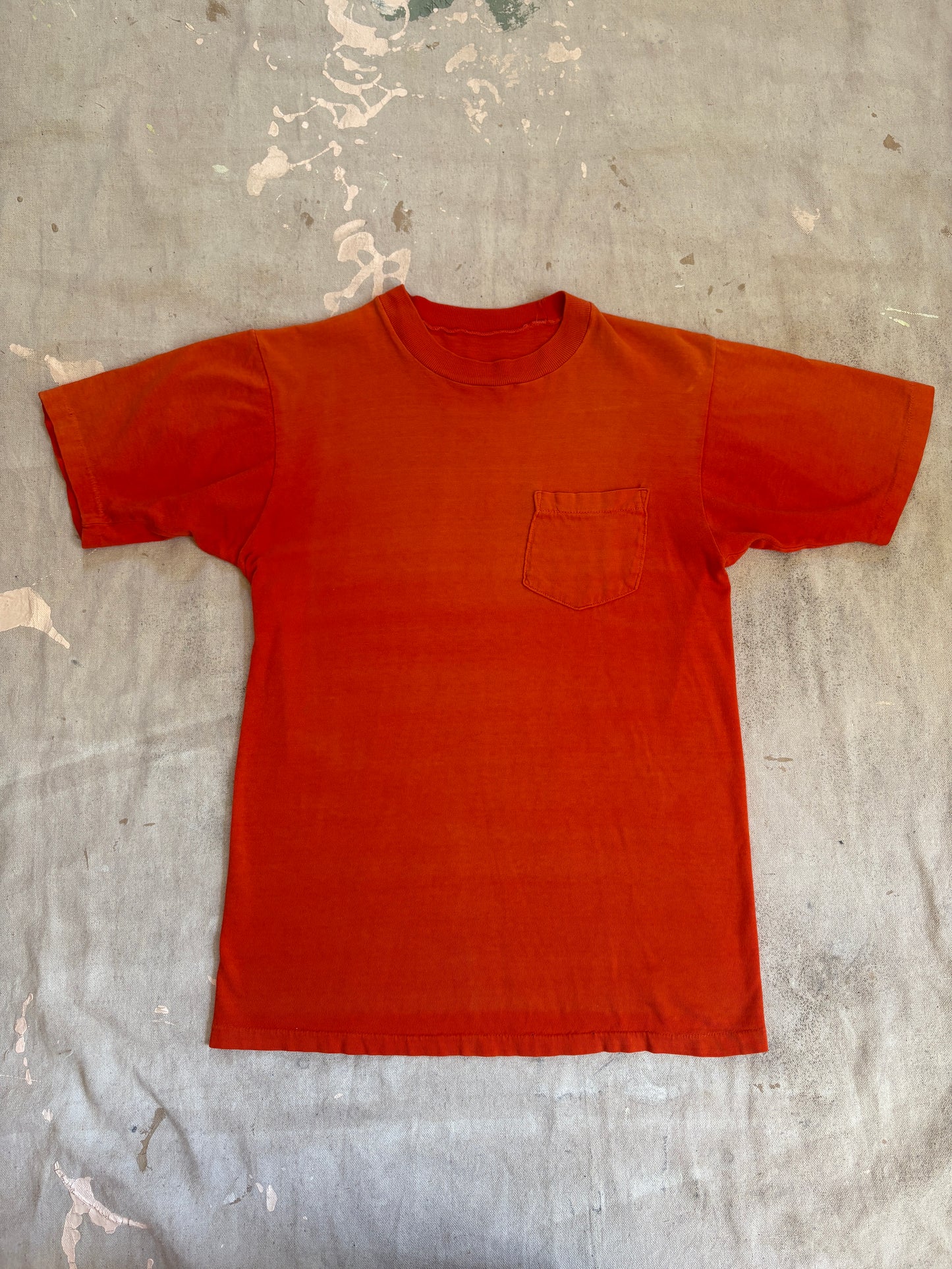 70s Blank Faded Orange Pocket Tee