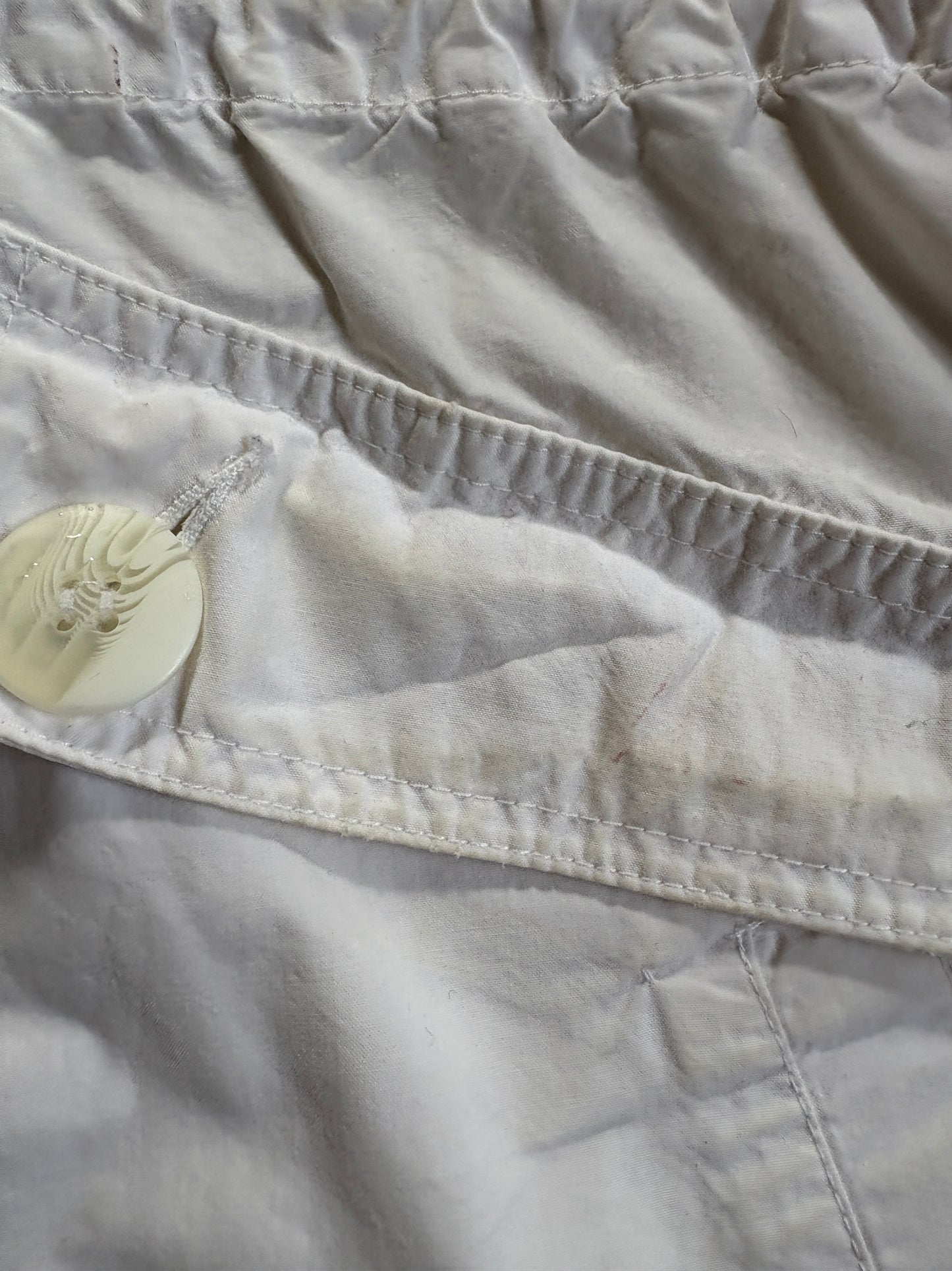 90s LL Bean White Cotton Wind Breaker Jacket