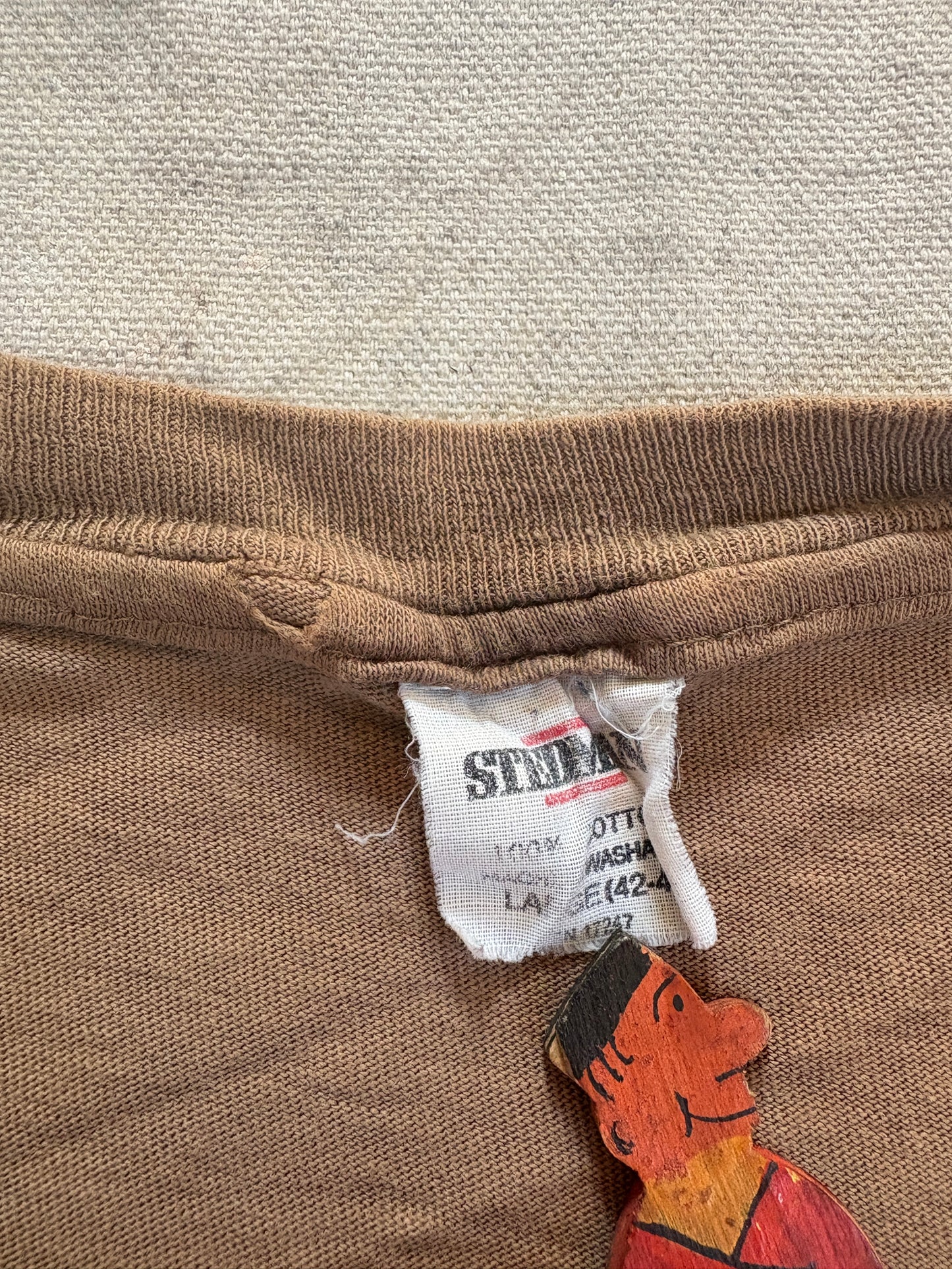 Vintage 80s Blank Brown Tee