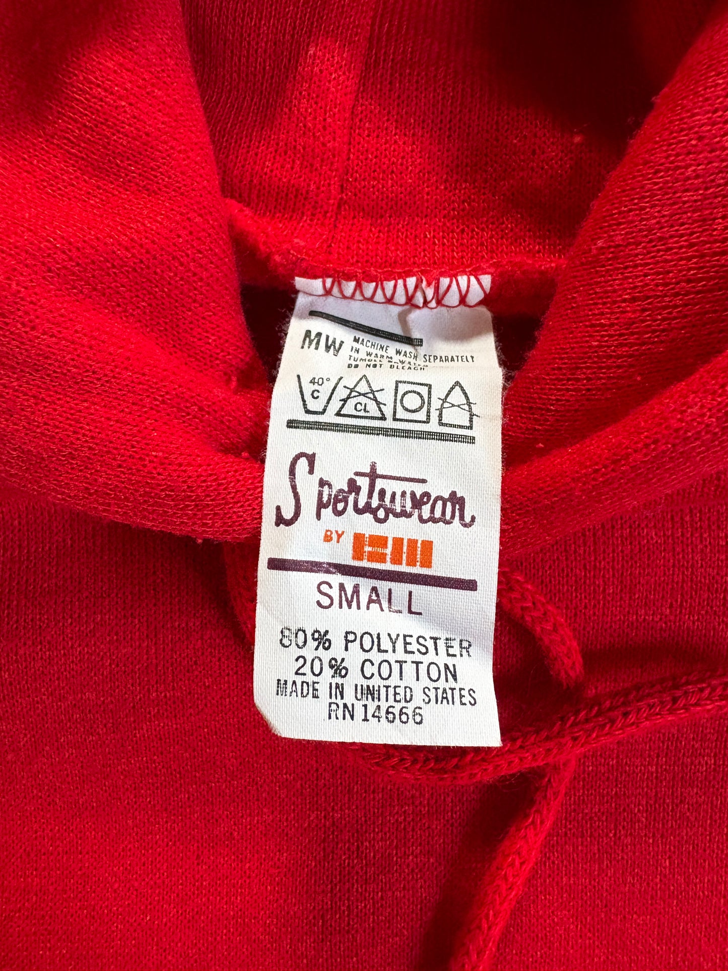 80s Blank Red Sweatshirt Hoodie