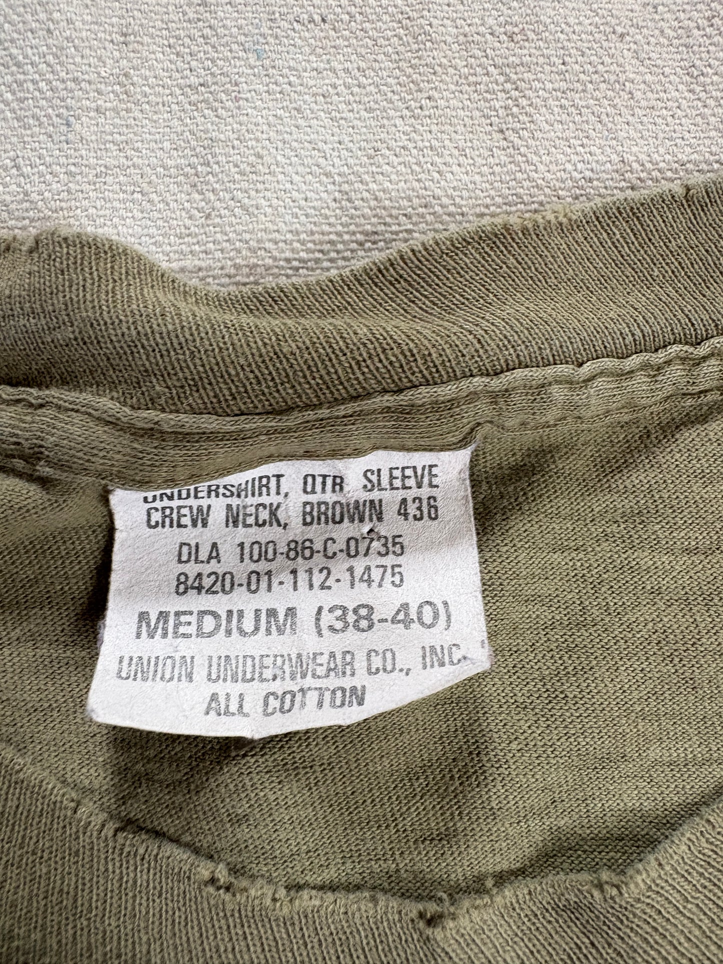 80s Blank Green Brown Military Tee