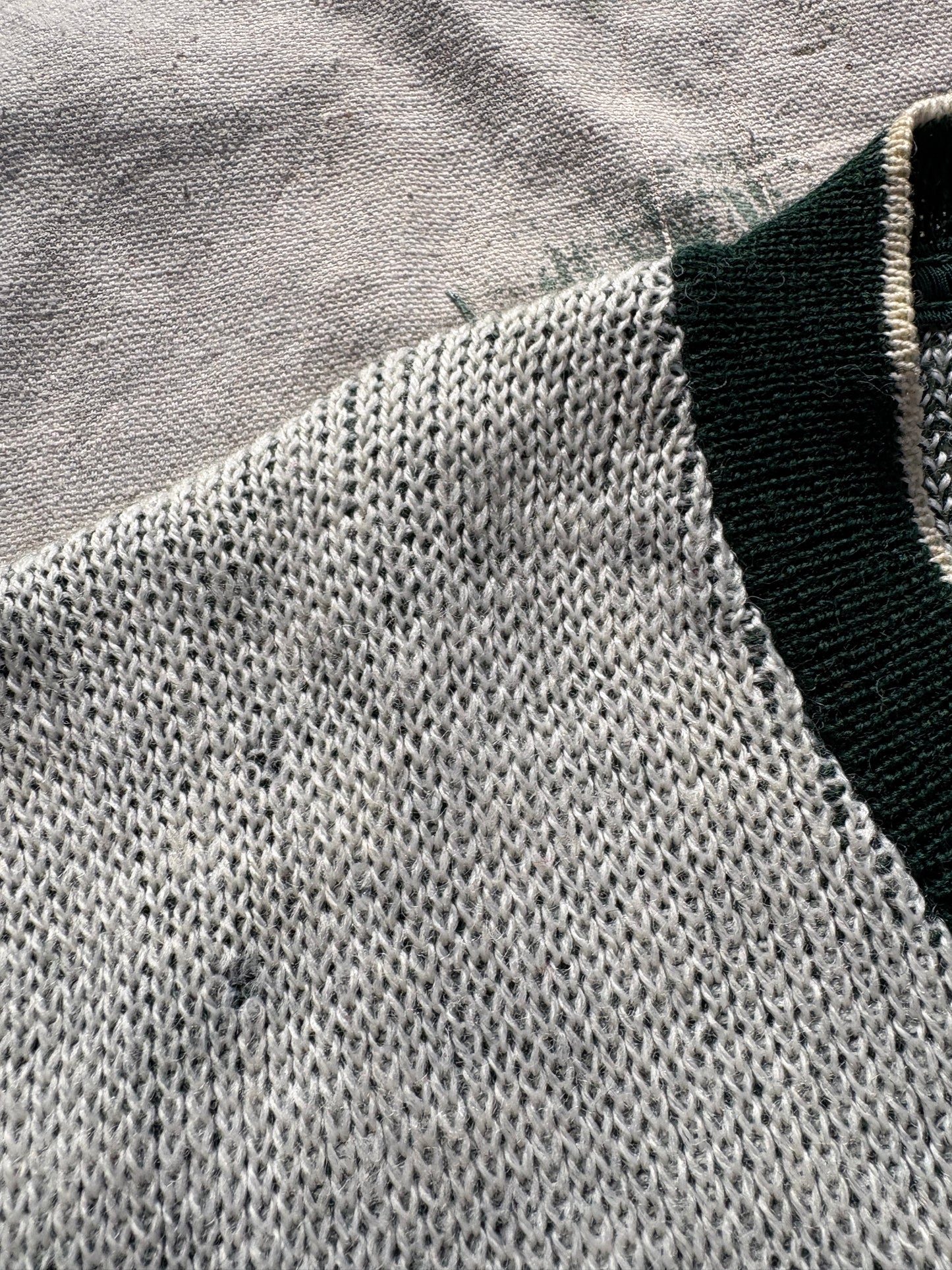 Vintage 50s Red, Green, White Diamond Holiday Sweater