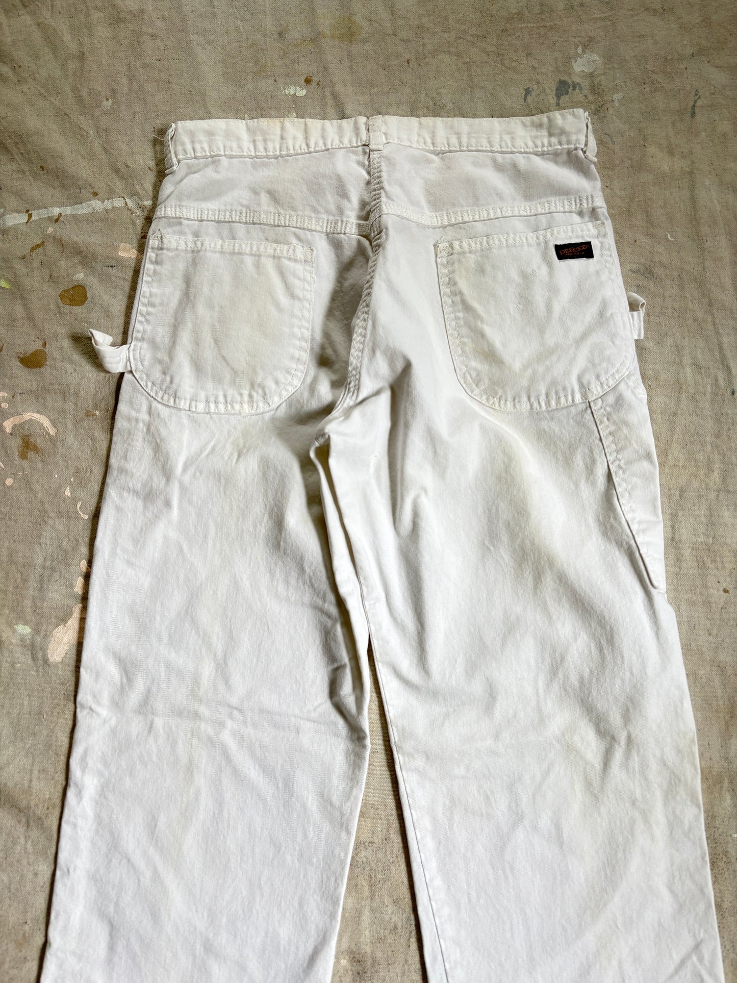 70s White DeeCee Carpenter Painter Pants