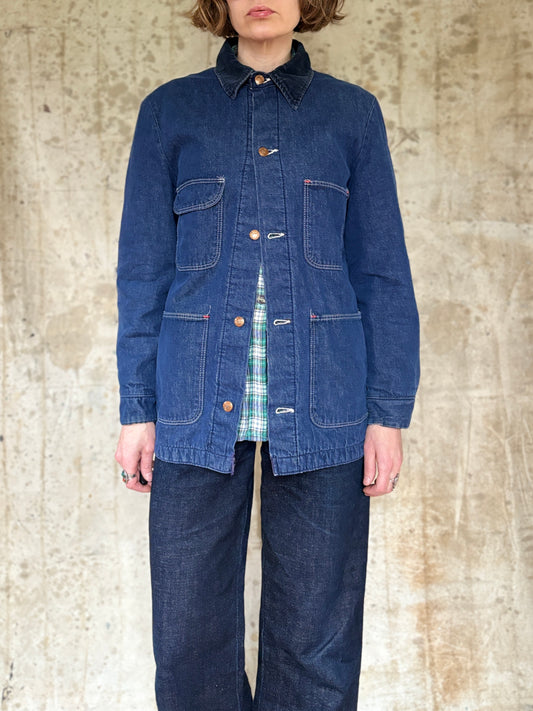 Vintage 70s/80s Blanket Lined Denim Chore Coat