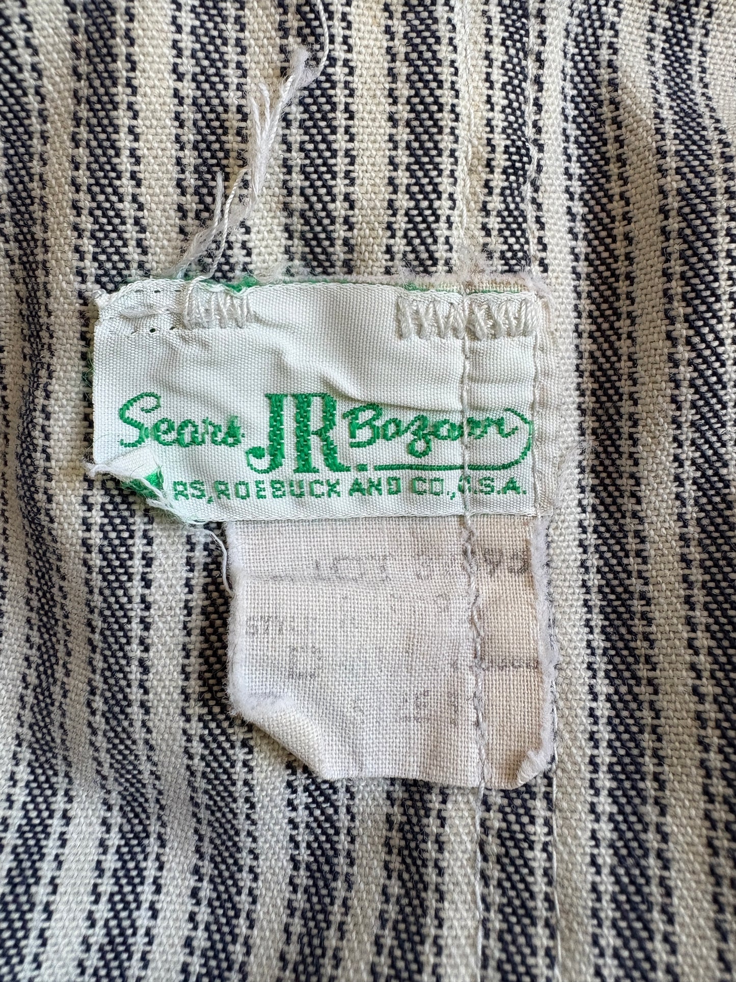 Vintage 60s/70s Sears Striped Bell Bottom Overalls